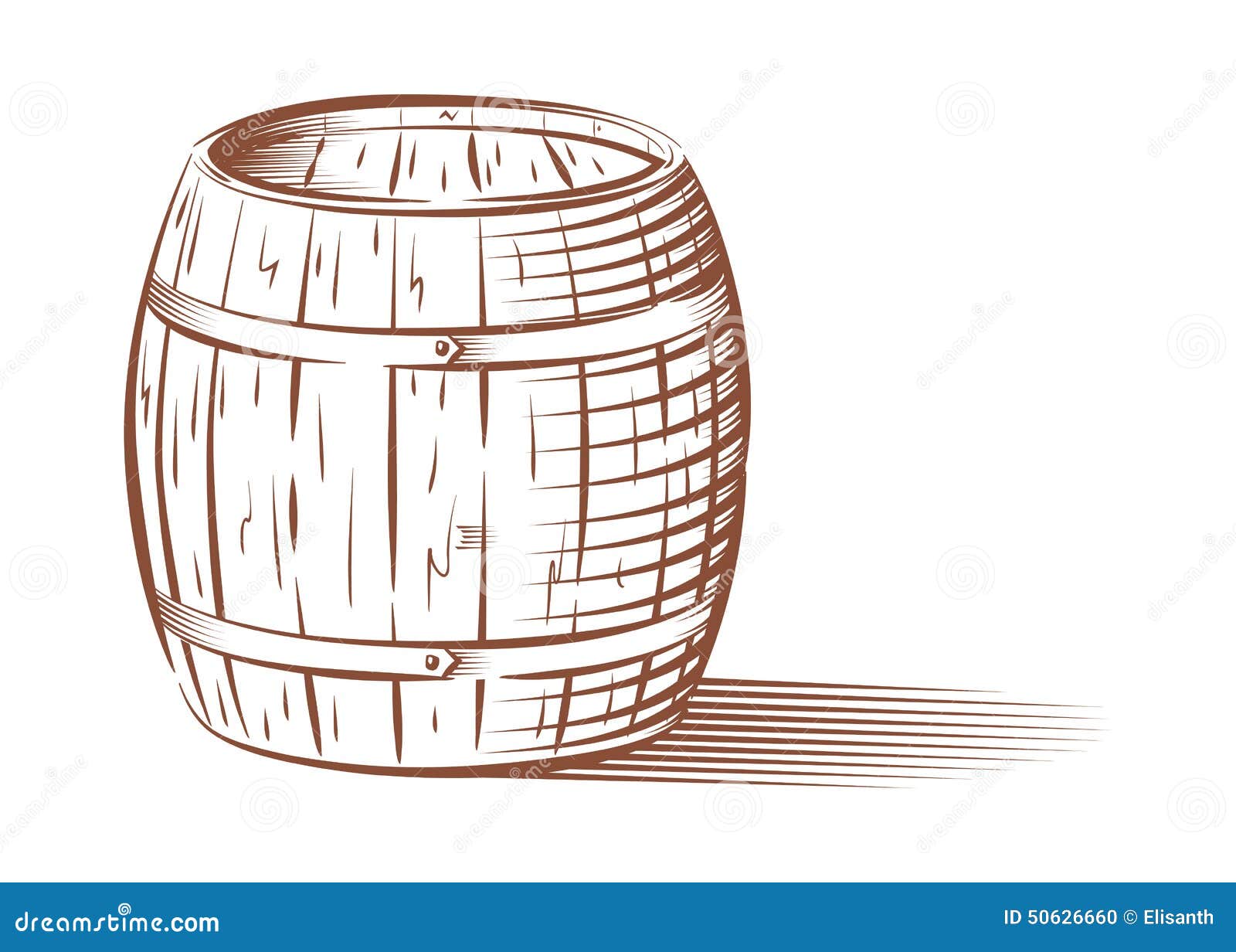 Vector Beer Or Wine Barrel Stock Vector Illustration Of Aged