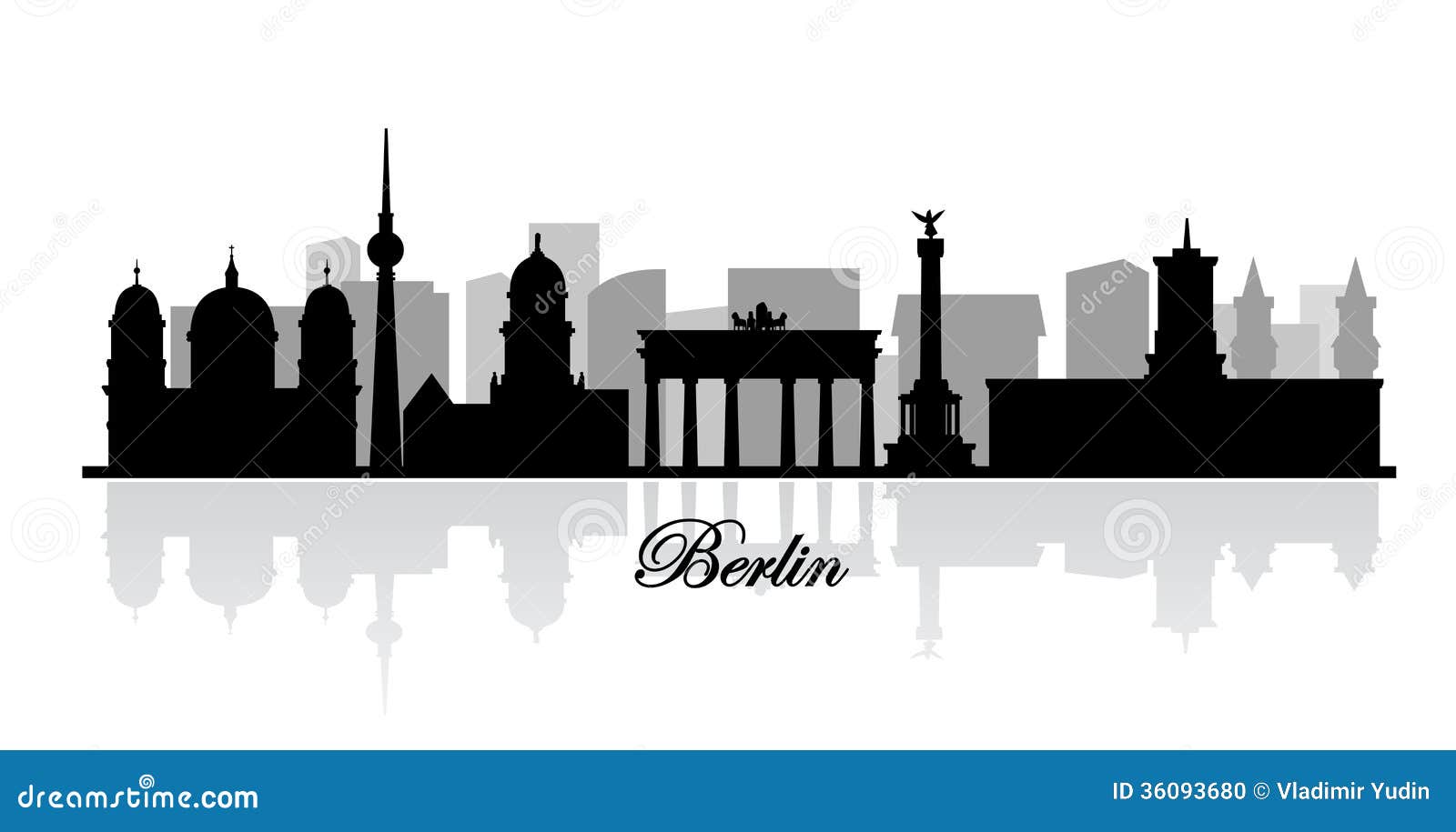  berlin skyline silhouette