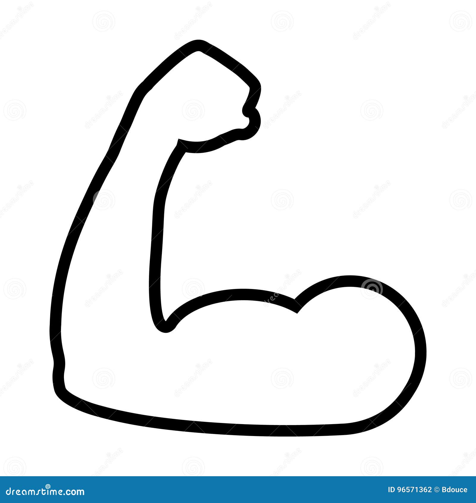 Strong arm, bodybuilding vector line icon, linear concept, outline