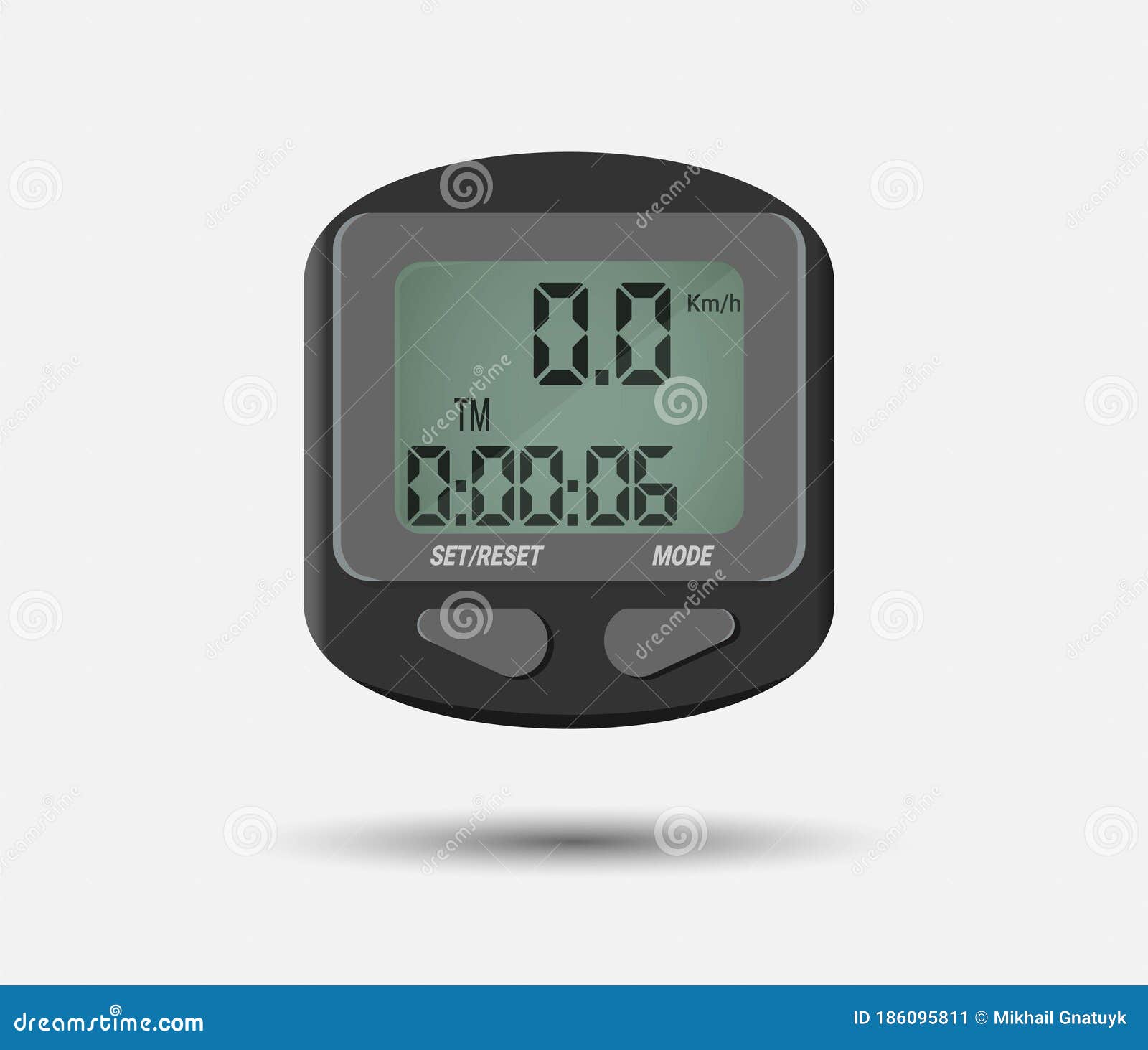 Vector Bicycle Speedometer Computer. Bike Speedometer Icon