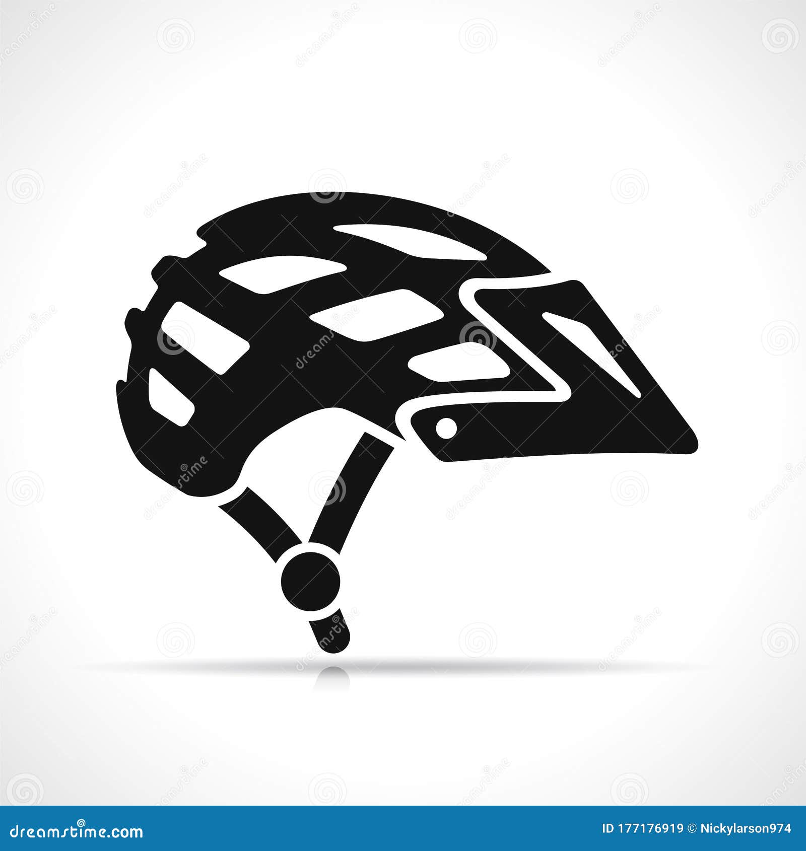Vector Bike Helmet Icon Symbol Stock Vector - Illustration ...