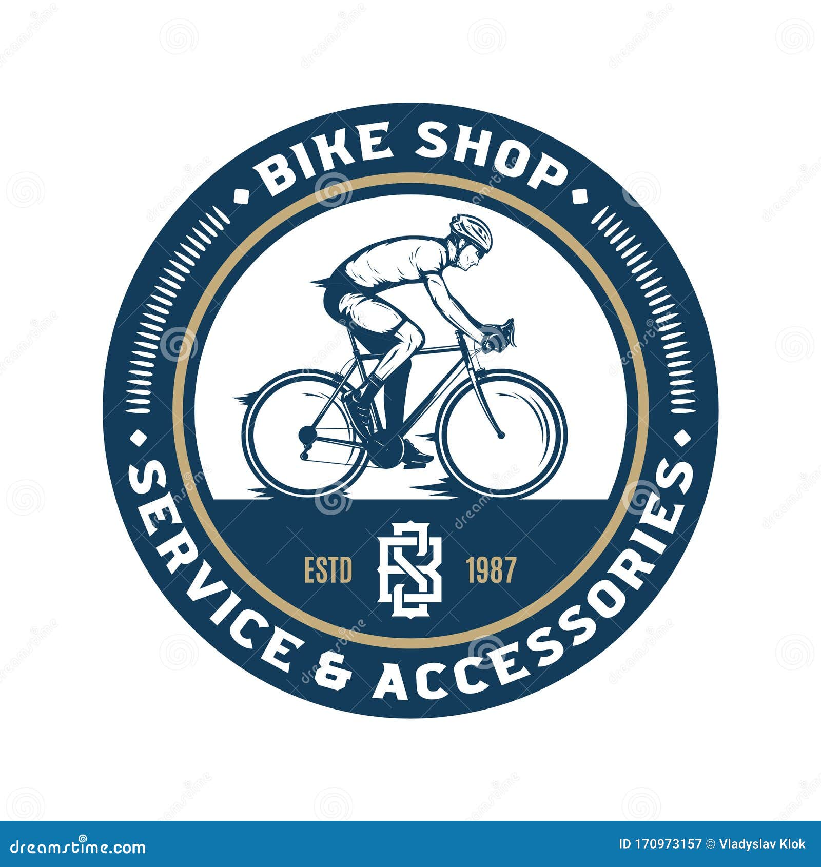 Vector bike shop logo stock vector. Illustration of emblem 170973157