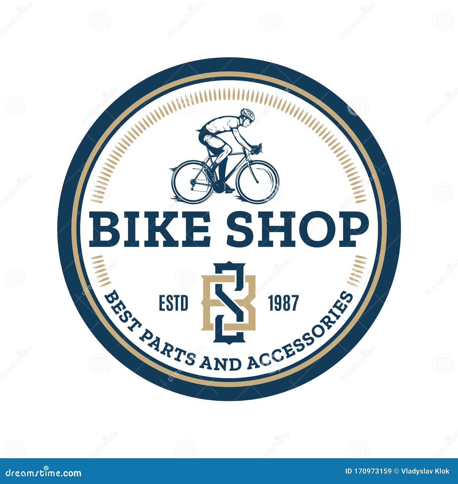 Vector bike shop logo stock vector. Illustration of design - 170973159