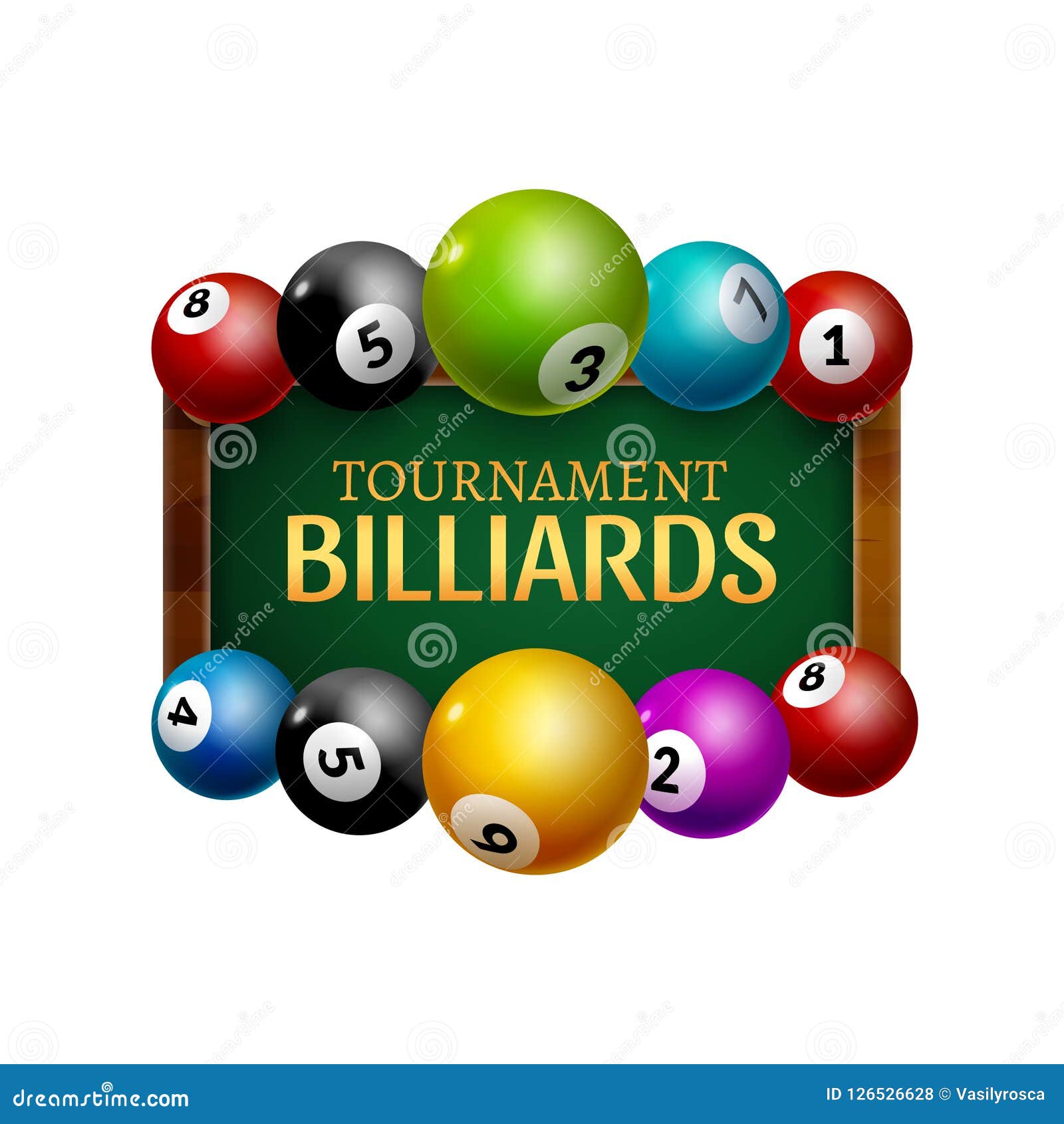 Premium Vector  Billiard balls isolated