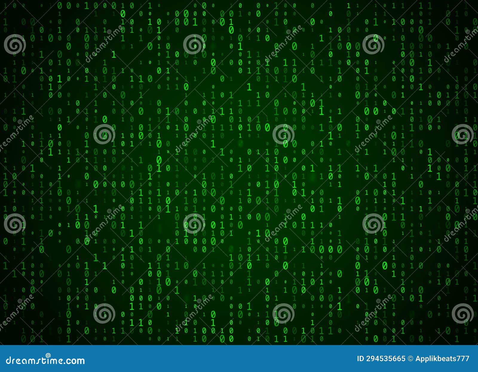  binary code green background. big data and programming hacking, deep decryption and encryption, computer streaming numbers