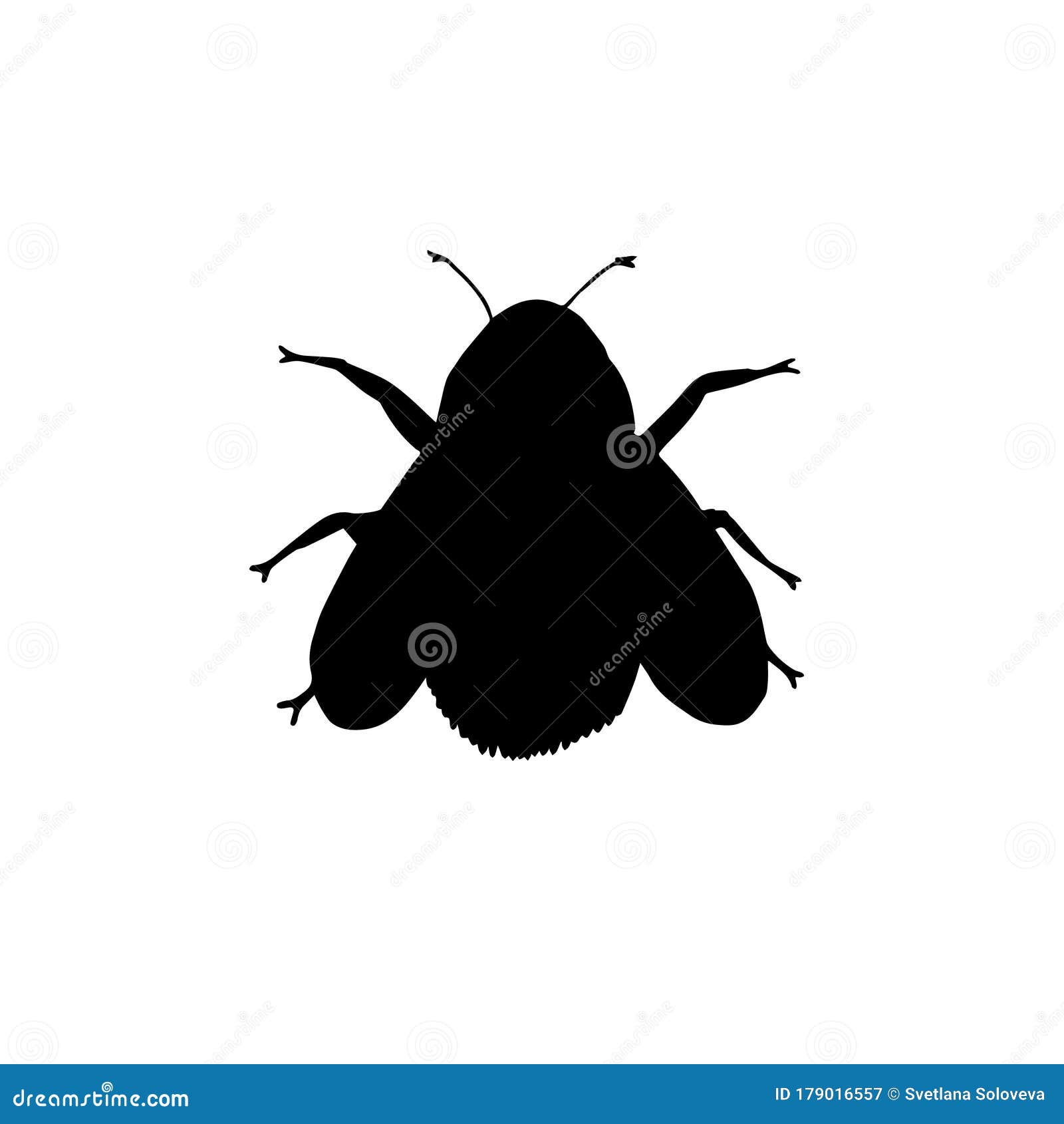 Download Vector Black Bumblebee Bee Silhouette Stock Illustration ...