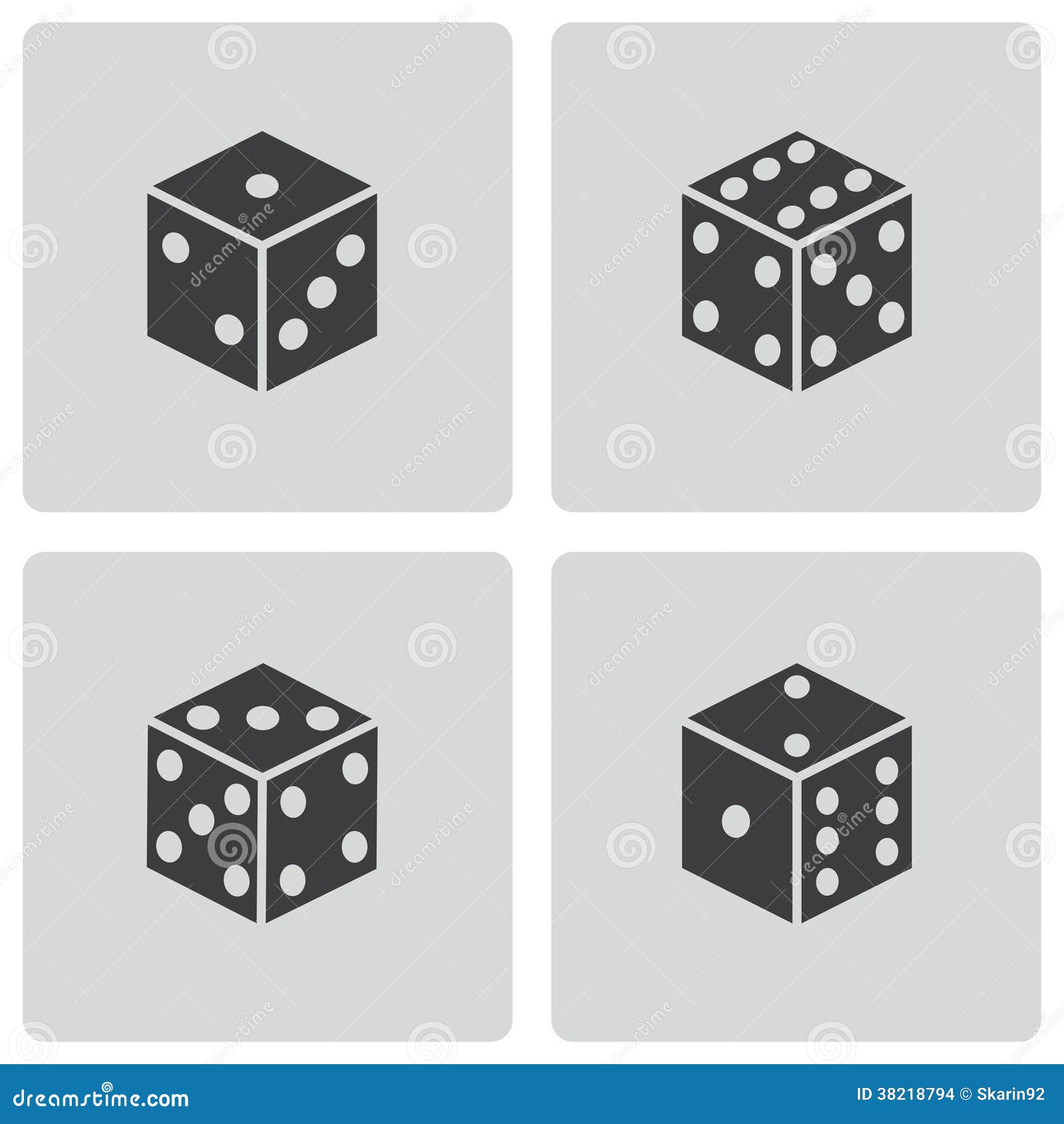 Vector Black Dice Icons Set Stock Vector Illustration of betting