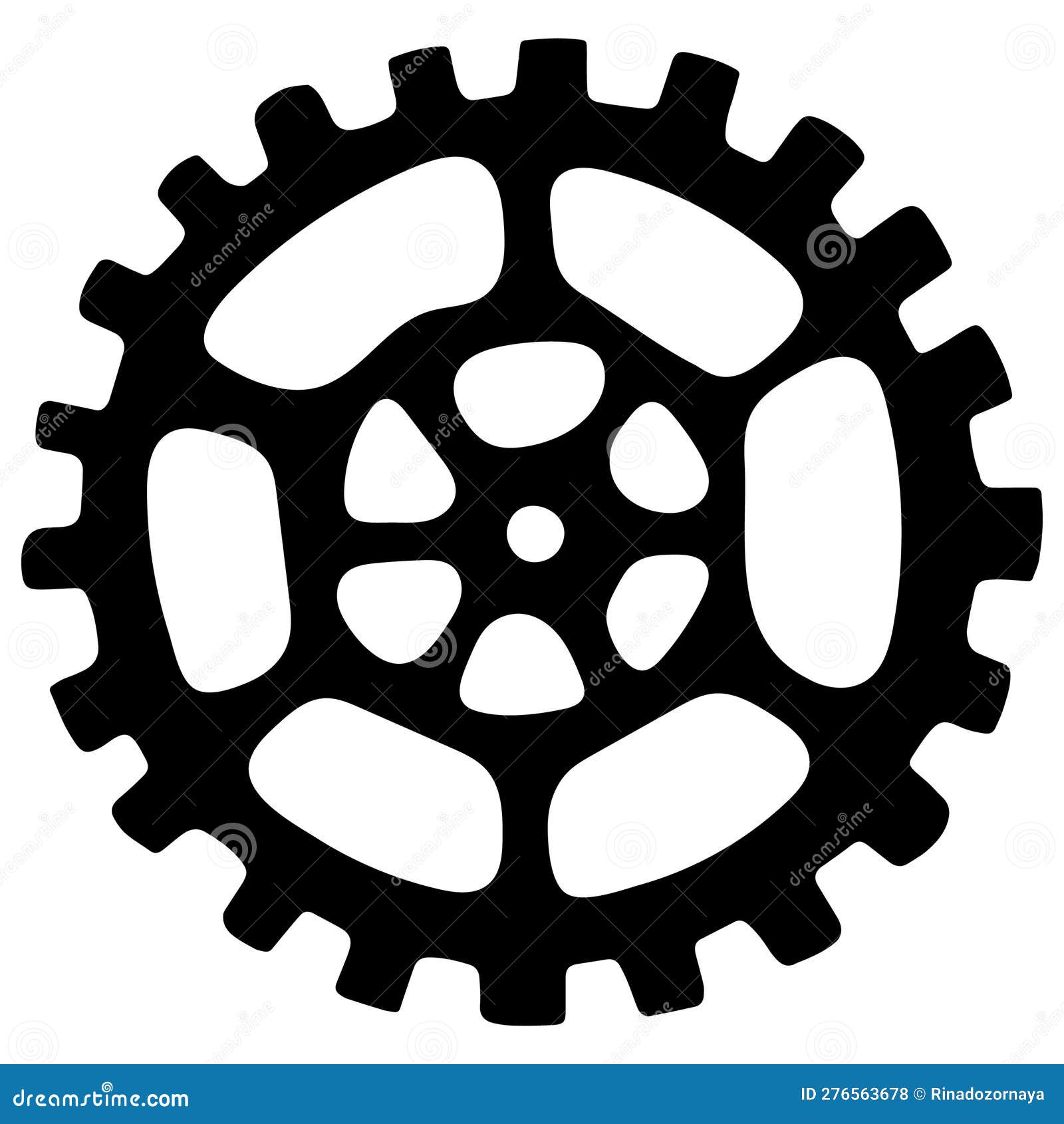 Vector Steampunk Gear Silhouette Isolated on White Background. Stock Vector  - Illustration of symbol, metal: 276563678