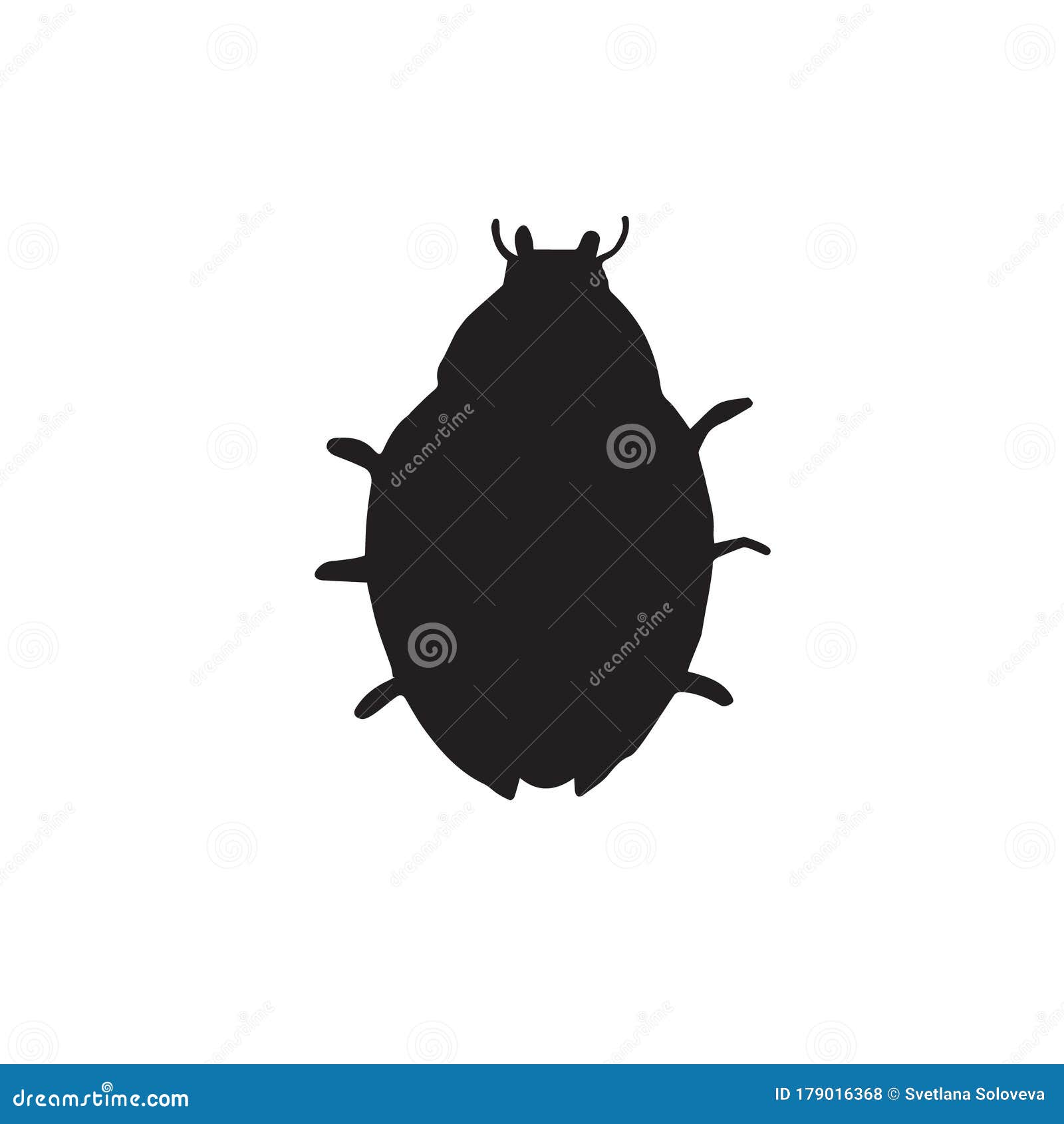 Download Vector Black Ladybug Silhouette Stock Illustration ...