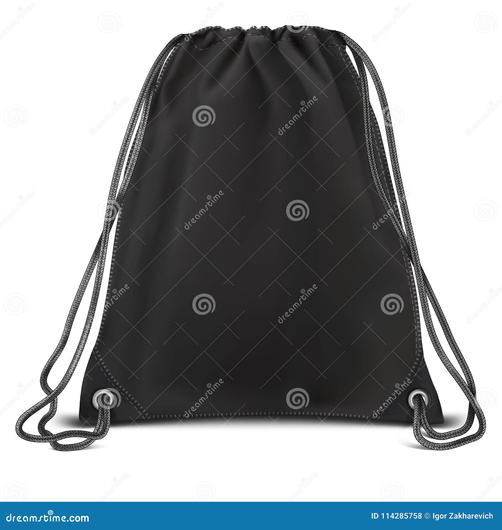 Download Vector Black Mock Up Backpack Bag Stock Illustration - Illustration of back, gift: 114285758