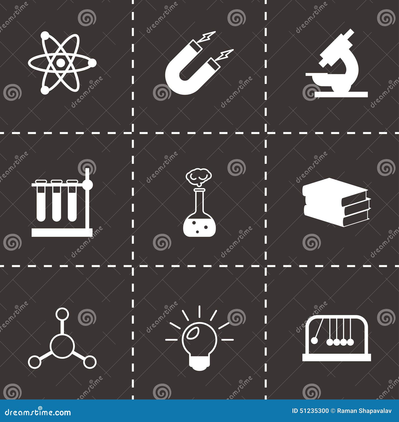 Vector Black Science Icons Set Stock Vector Illustration of medicine
