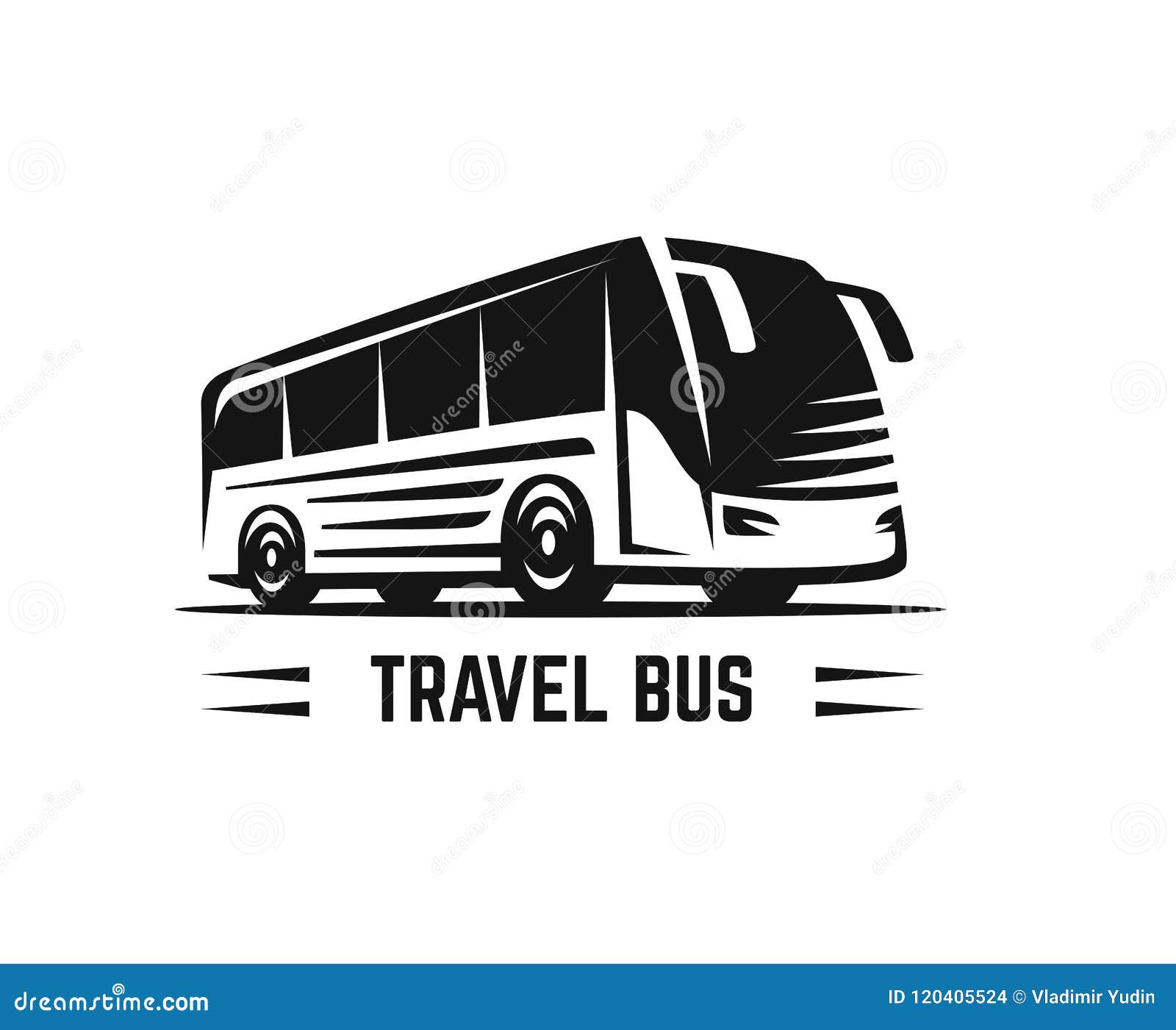 Vector black sign bus stock vector. Illustration of tourism 120405524