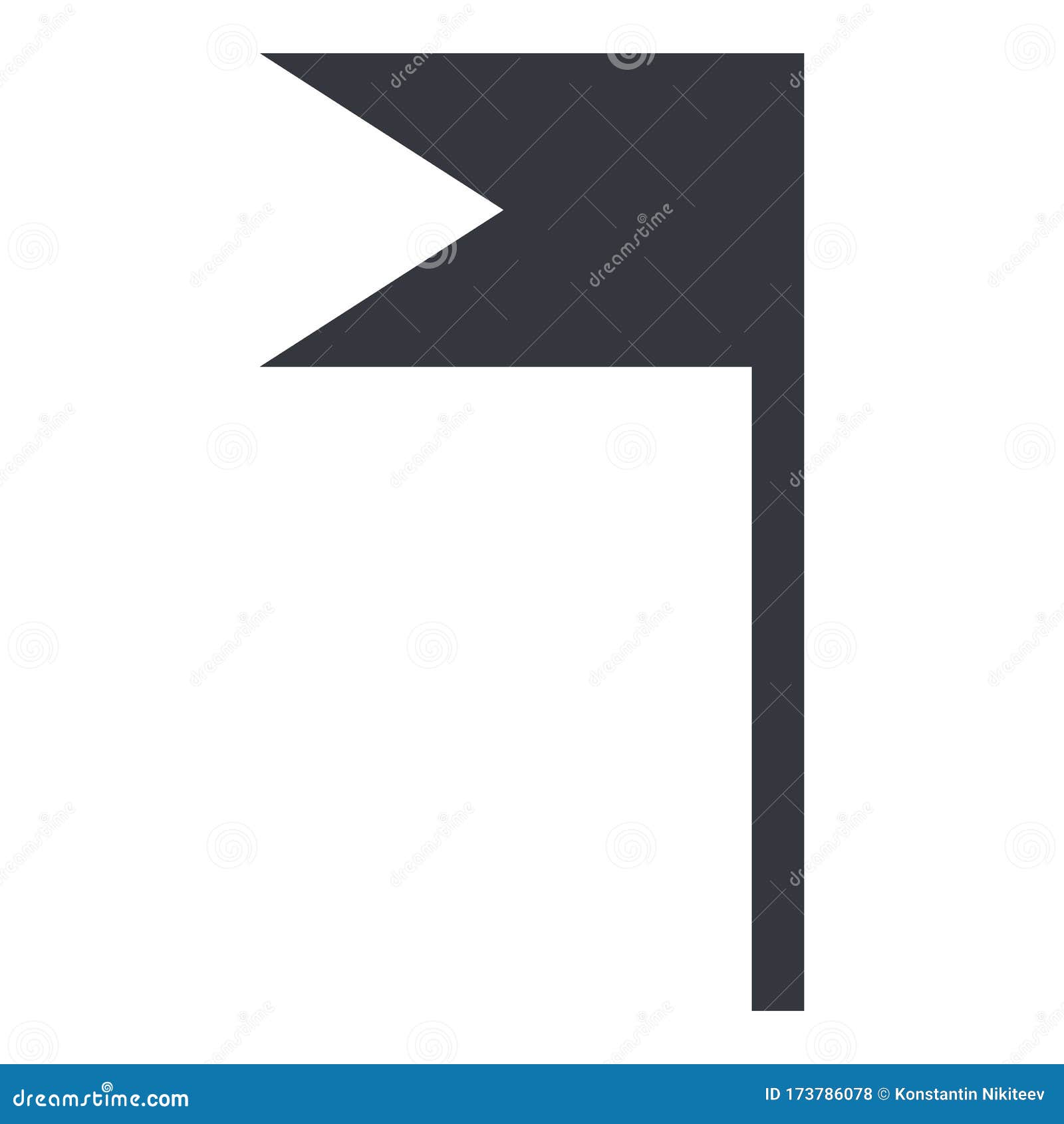 Download Vector Black Silhouette Basic Flag Icon Stock Vector ...