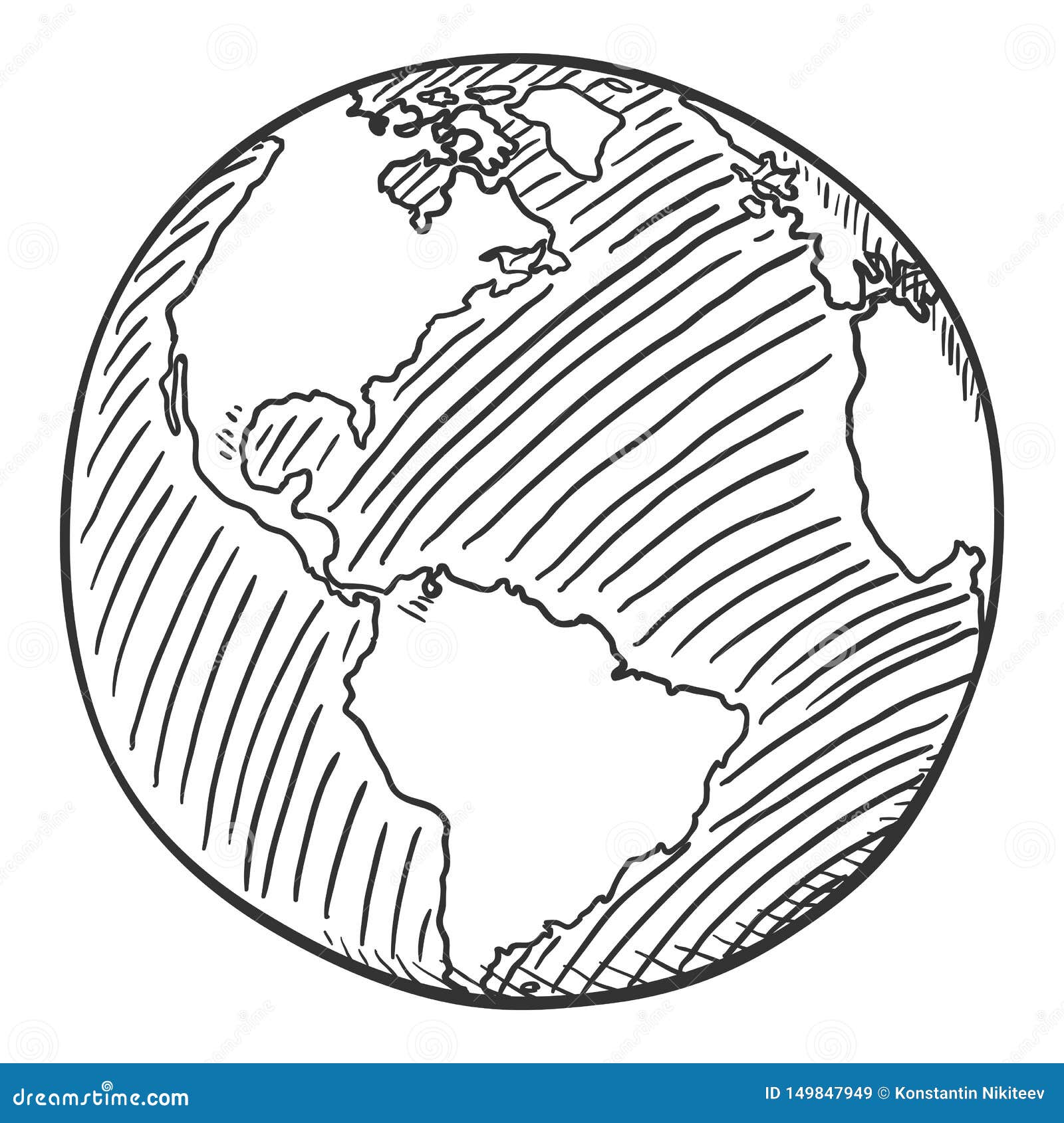 world globe pencil sketch Stock Photo  Alamy