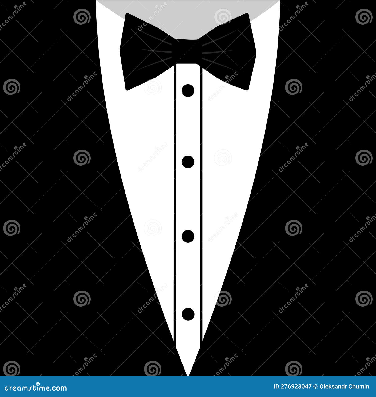 Vector Black Tie Dinner Suit Tuxedo Stock Vector - Illustration of ...