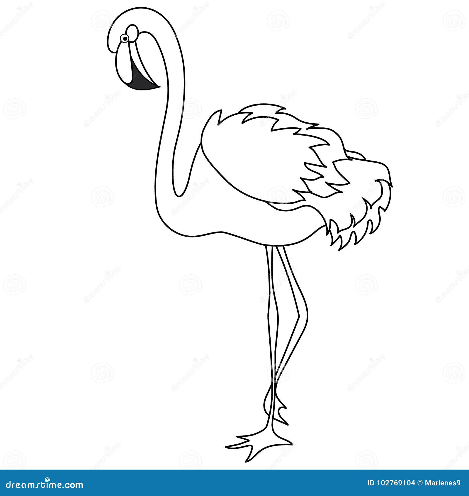 cute cartoon flamingo black and white cute cartoon flamingo black and white