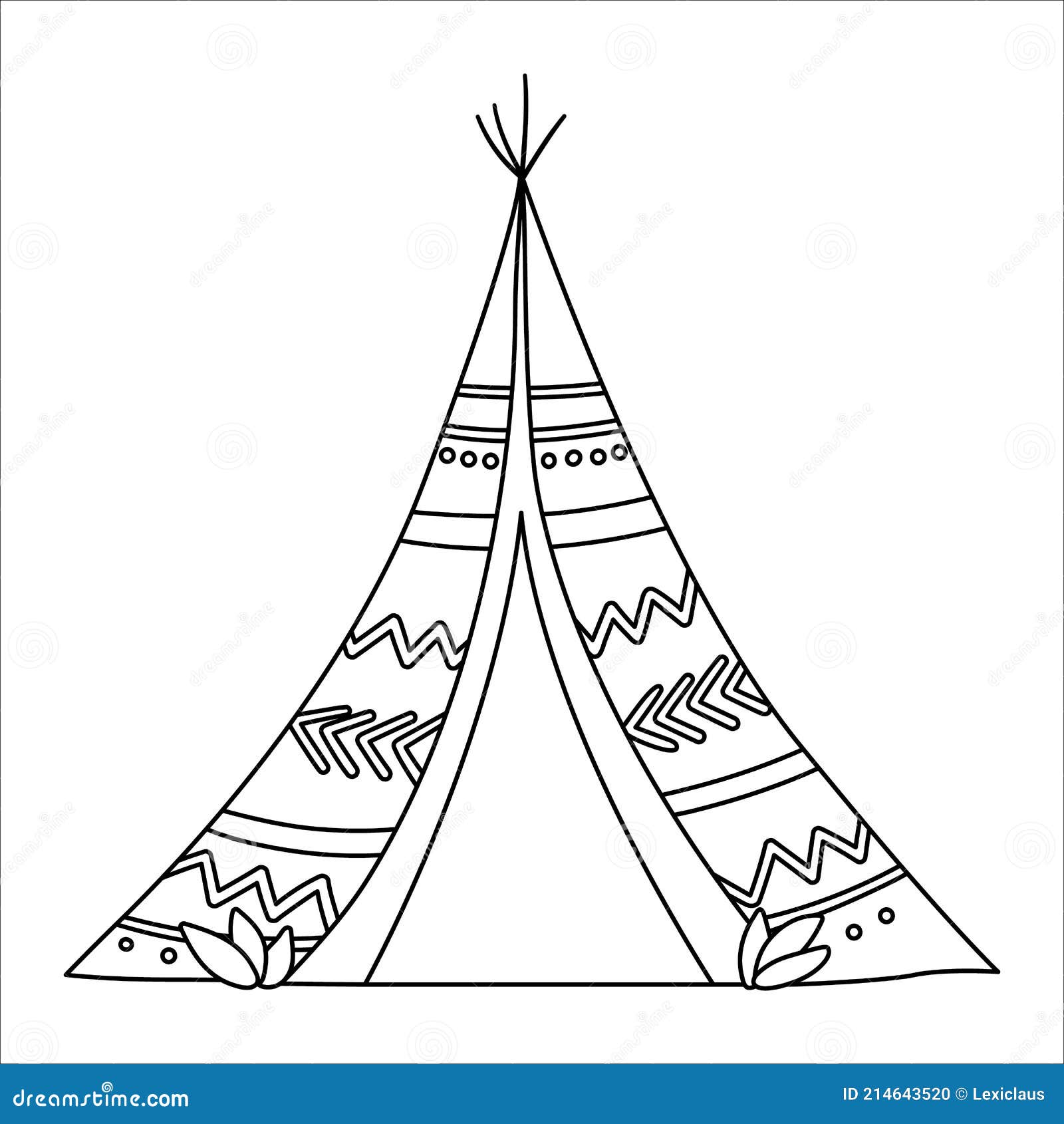 native americans black and white clipart