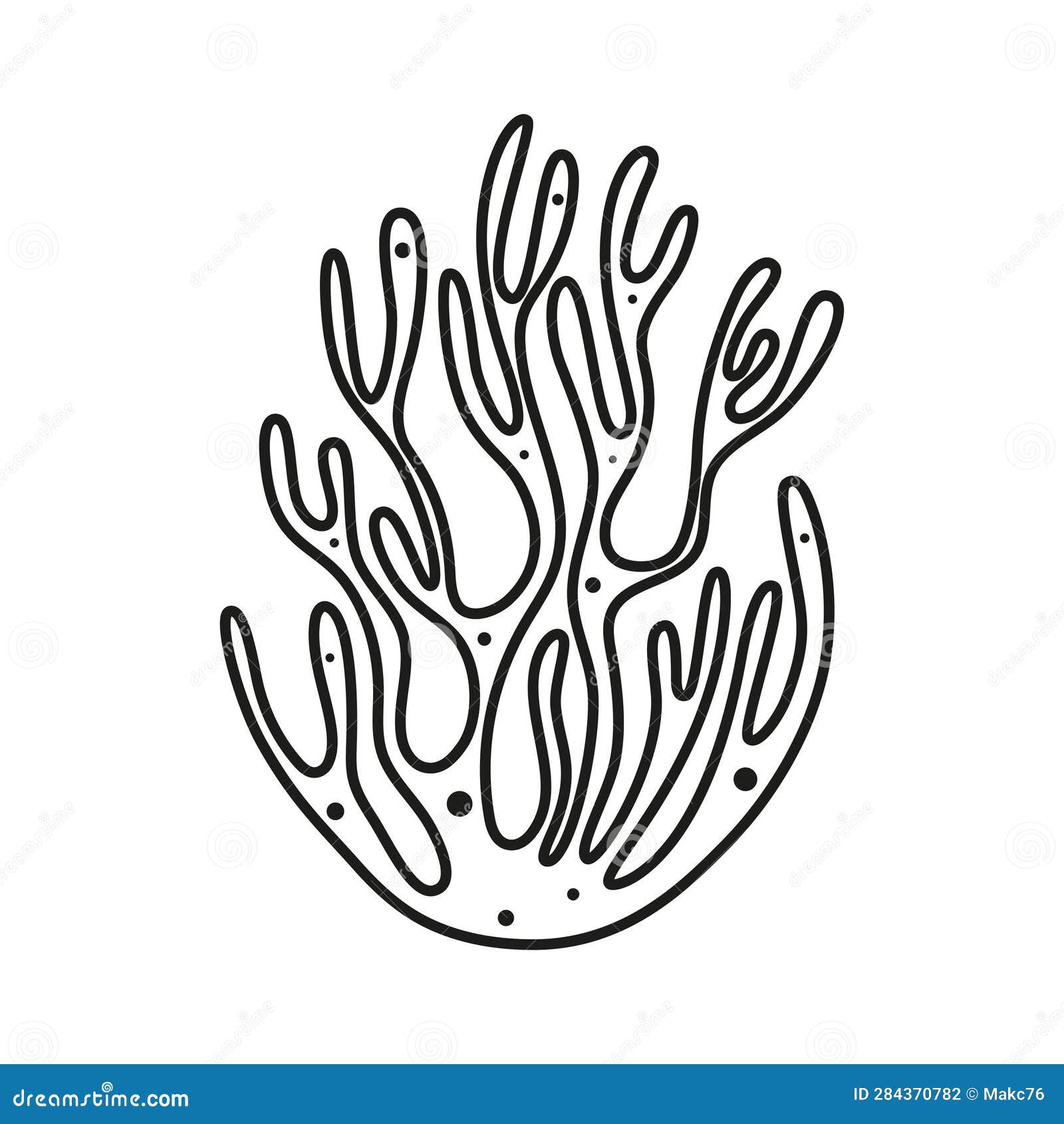 corals clipart black and white