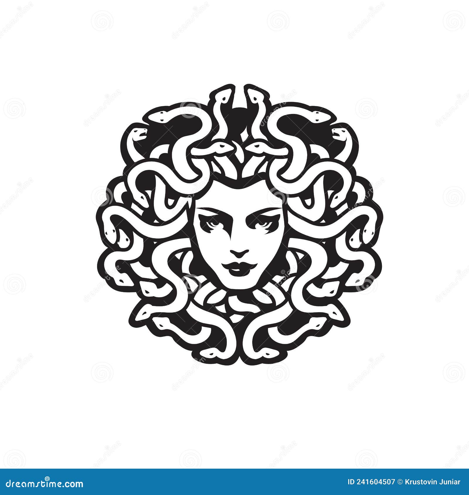 Gorgon Ancient Evil Greek Goddess Mythological Deity Stock Vector -  Illustration of logo, design: 212006178