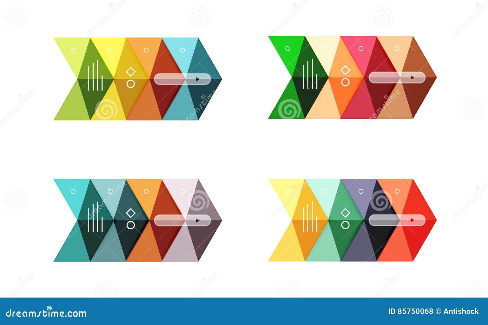 vector blank infographic arrow templates stock vector pamphlet layouts