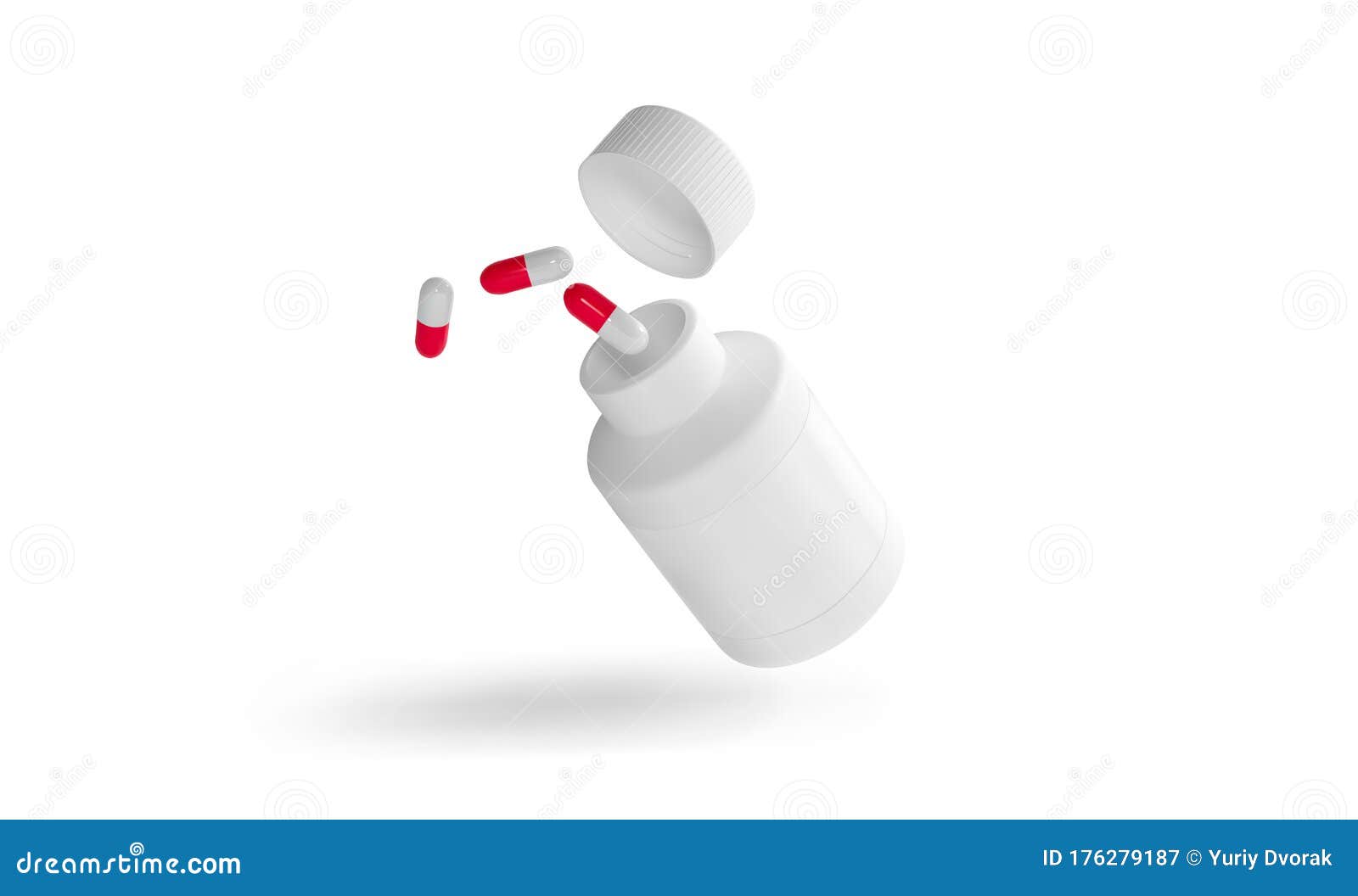 Premium Vector  White pill bottle mockup supplement package blank isolated  drug container on white background