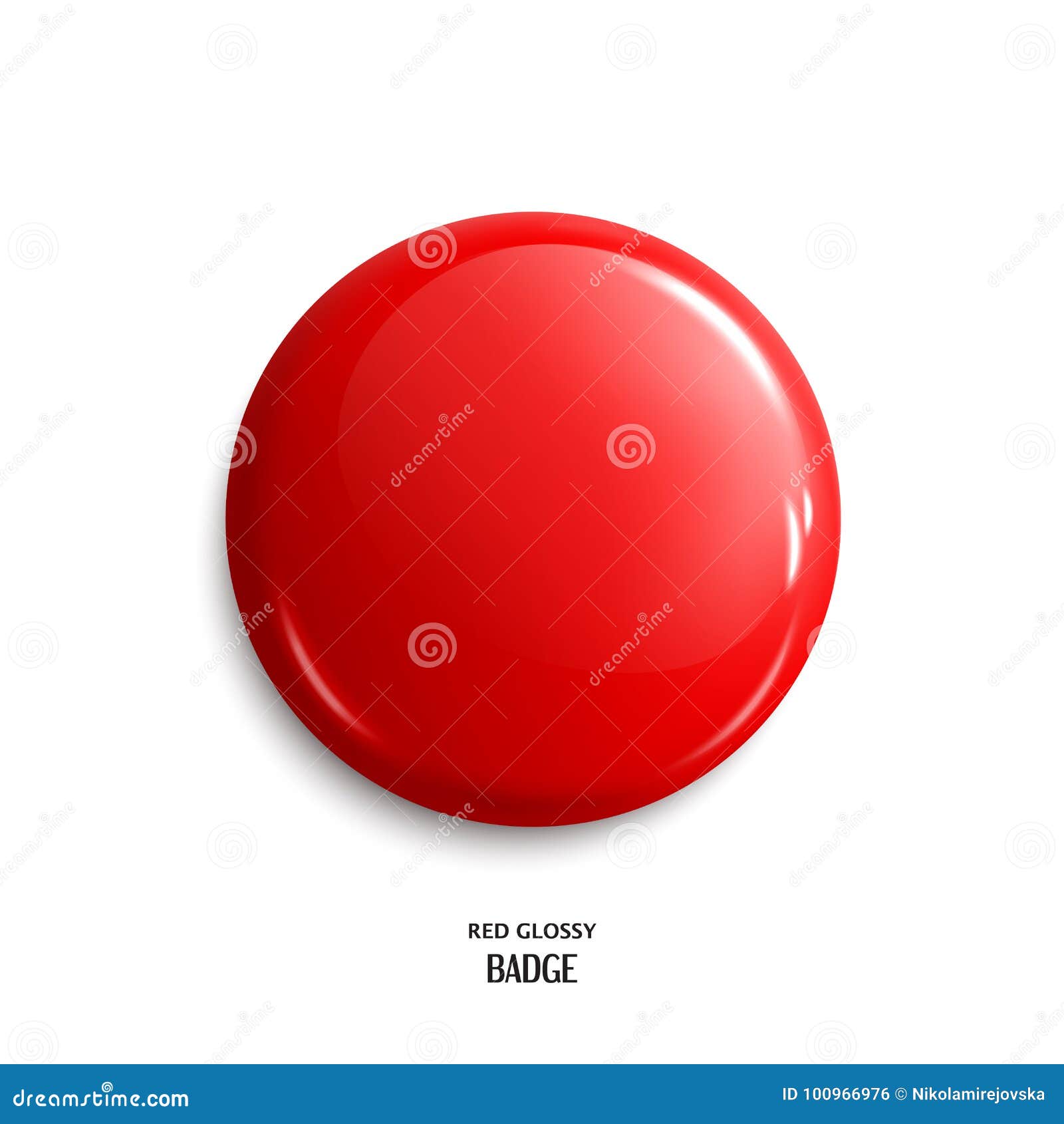 blank red glossy badge or web button. .