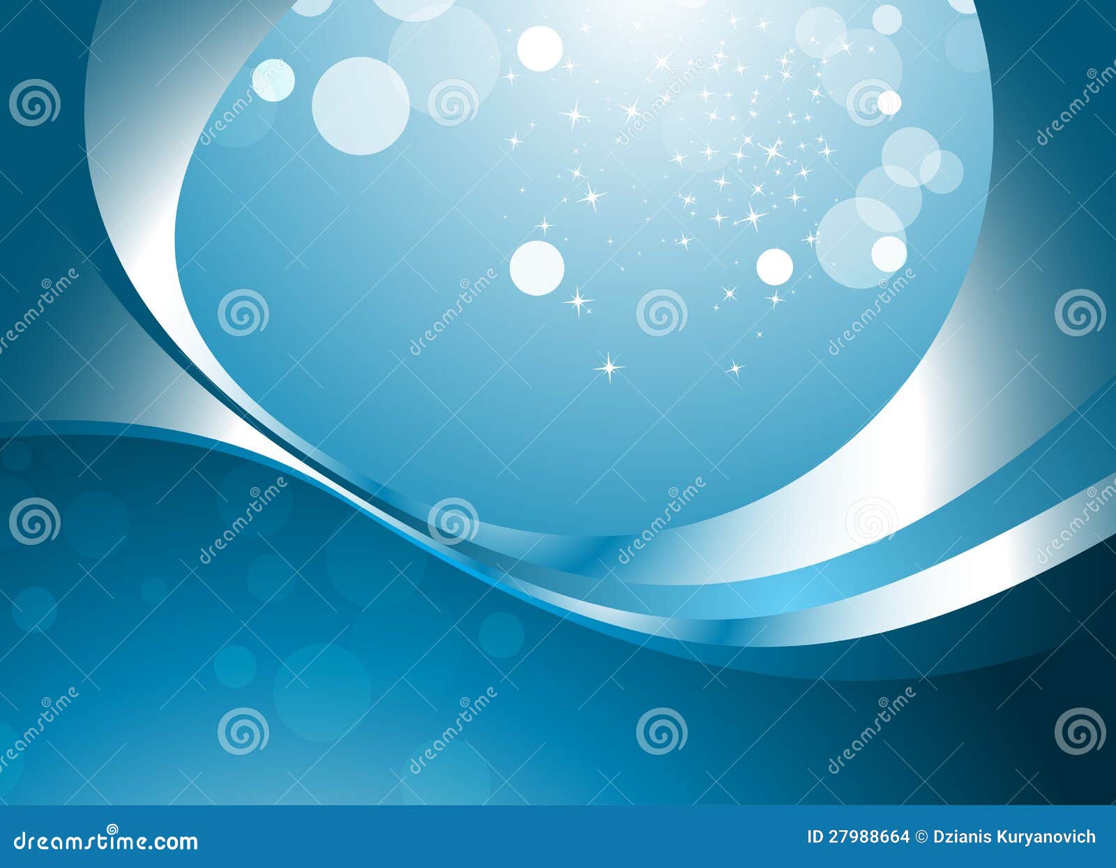 Vector Blue Background With Waves Stock Vector - Illustration of light