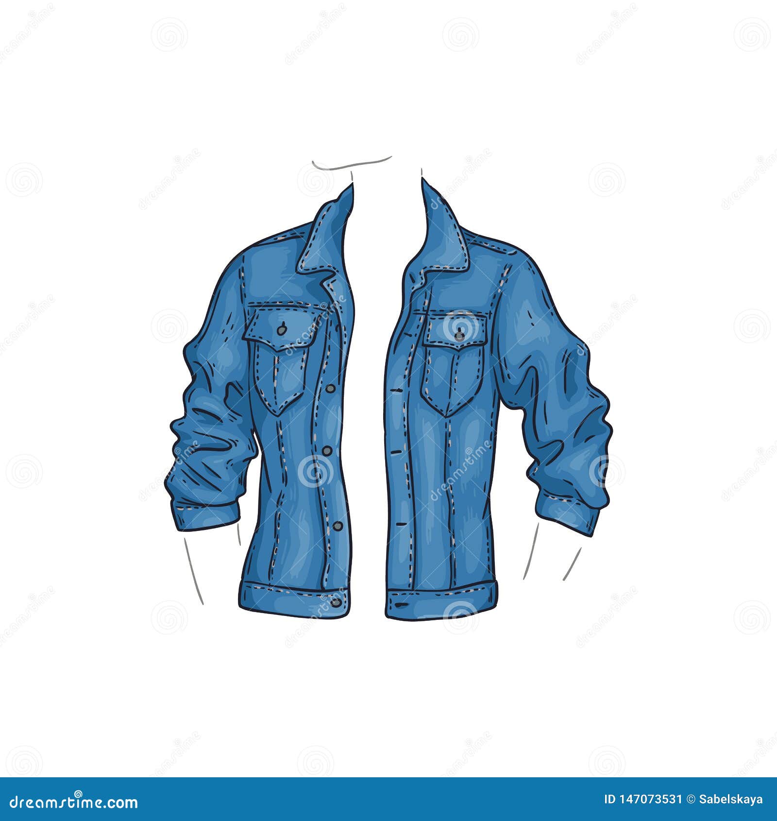 Share 57+ denim jacket illustration