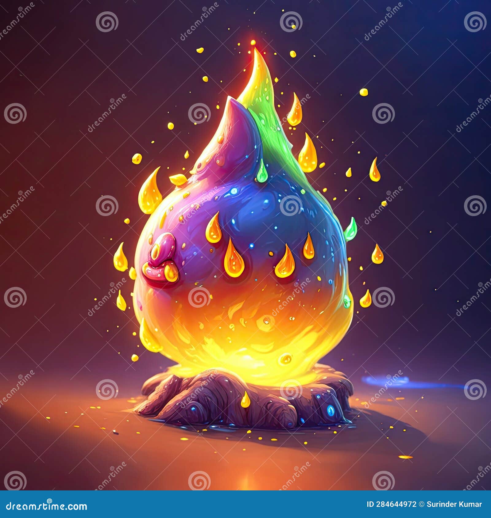 Vector Blue Fire Background. Beautiful Blue Flame Illustration. Stock
