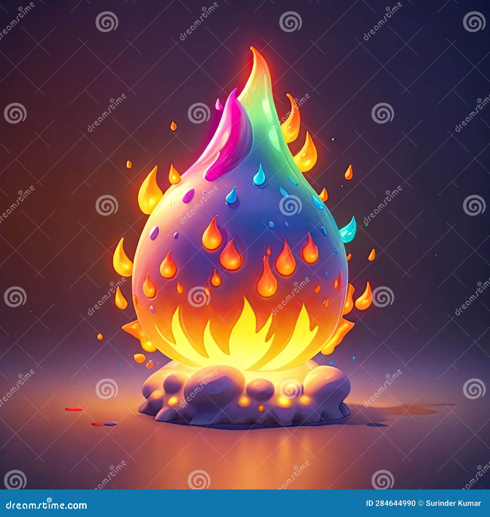 Vector Blue Fire Background. Beautiful Blue Flame Illustration. Stock