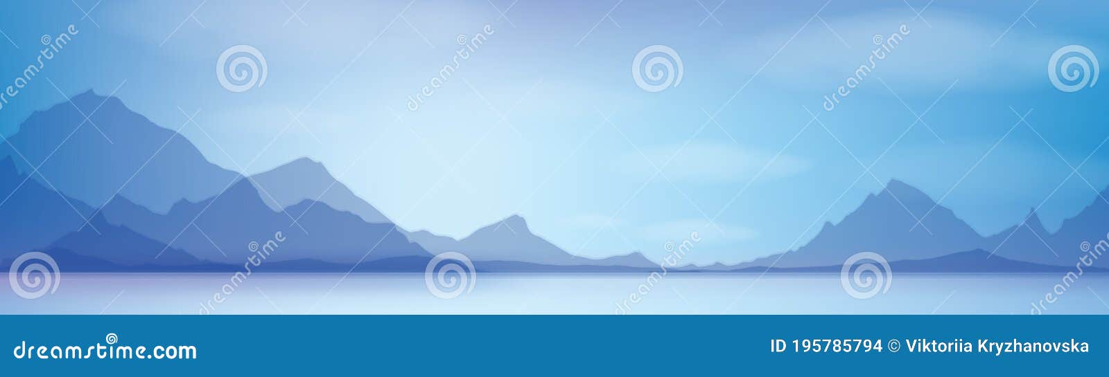Vector Blue Mountains Background Stock Vector - Illustration of rays