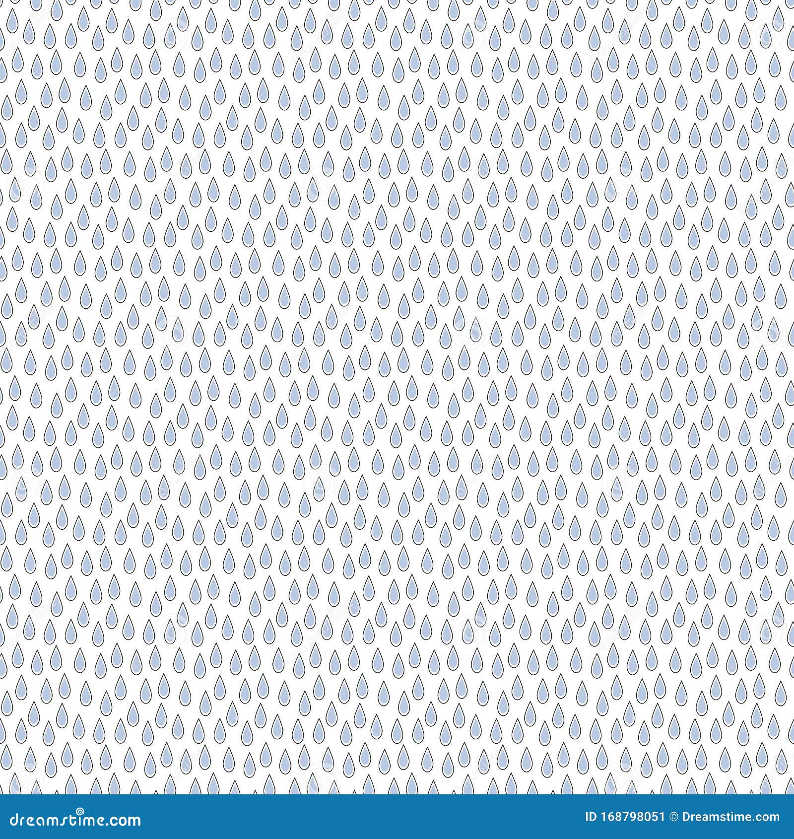 Vector Blue Rain Drops on White Background Seamless Repeat Pattern ...