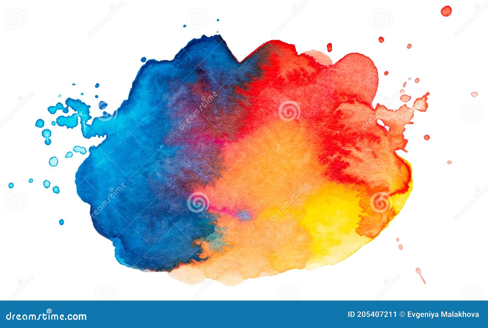 Splatter Paint Primary Colors Pattern: Red, Blue, and Yellow