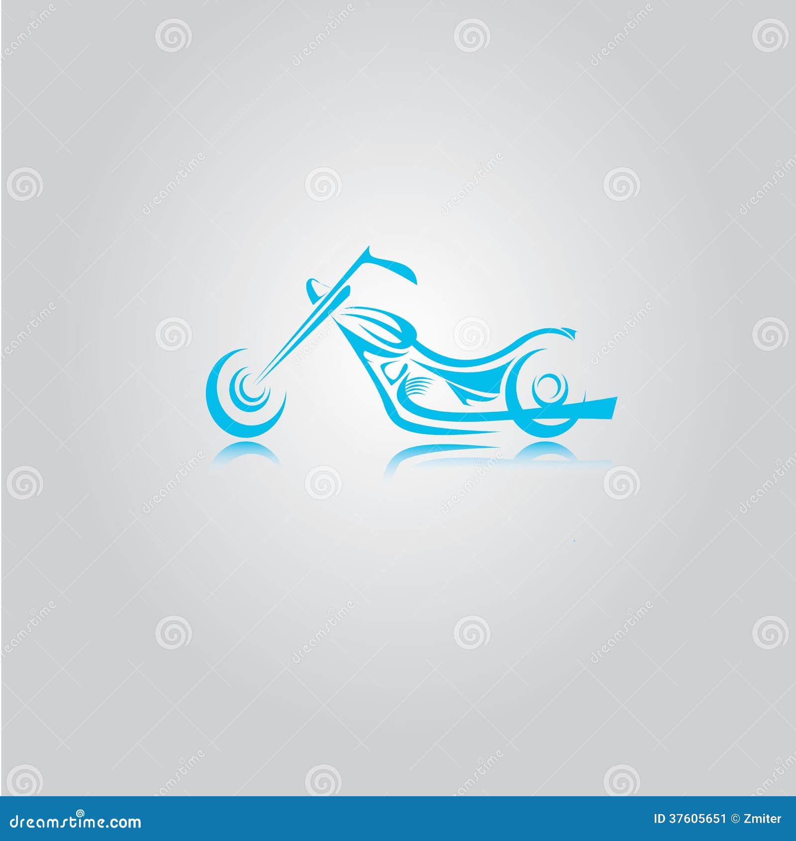 Classic Vintage Motorcycle - Vector Stencil, Silhouette, Vector