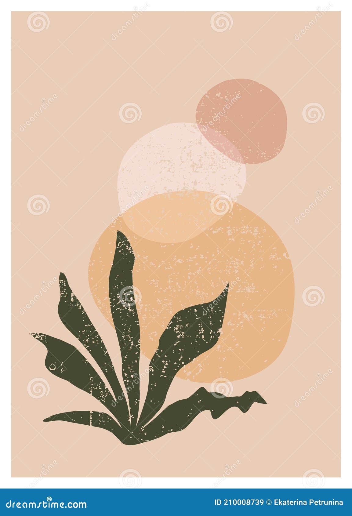 Modern Bohemian Poster Neutral Color Boho Wall Art Abstract Botanical Prints Earthy Printable Wall Art