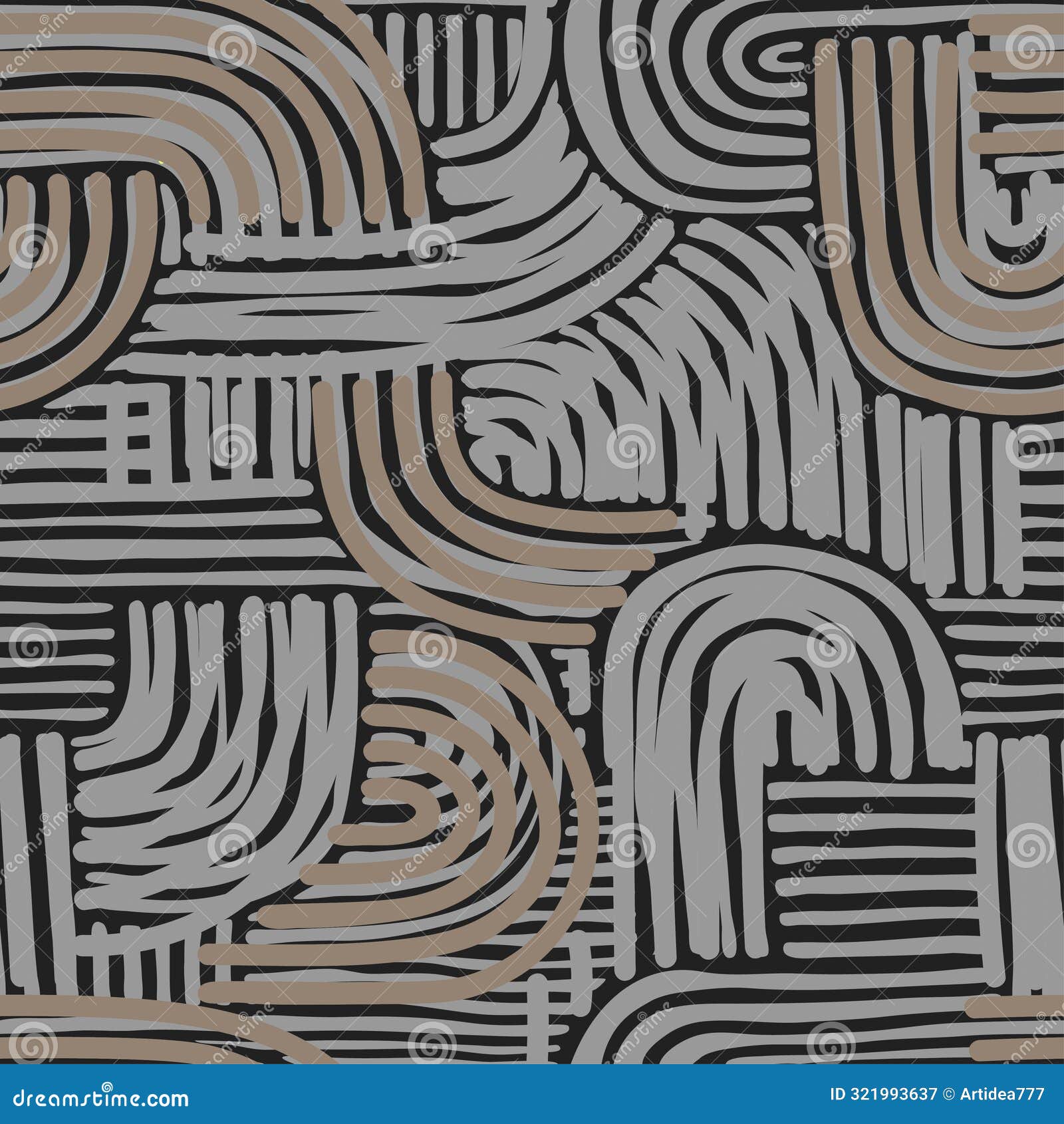  boho style seamless texture with organic striped s