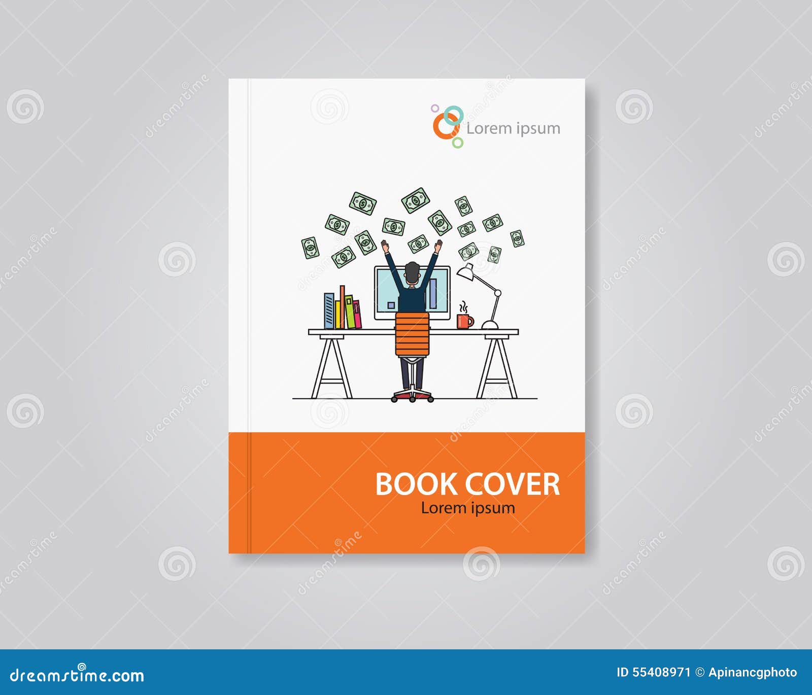 vector book and brochure flyer cover template design editable stock