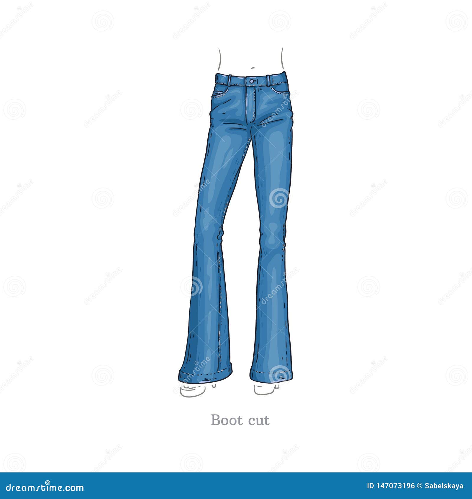 Boot cut trousers for woman. Pants vector pattern for tailor. Technical  design illustration and sketch Stock Vector Image & Art - Alamy