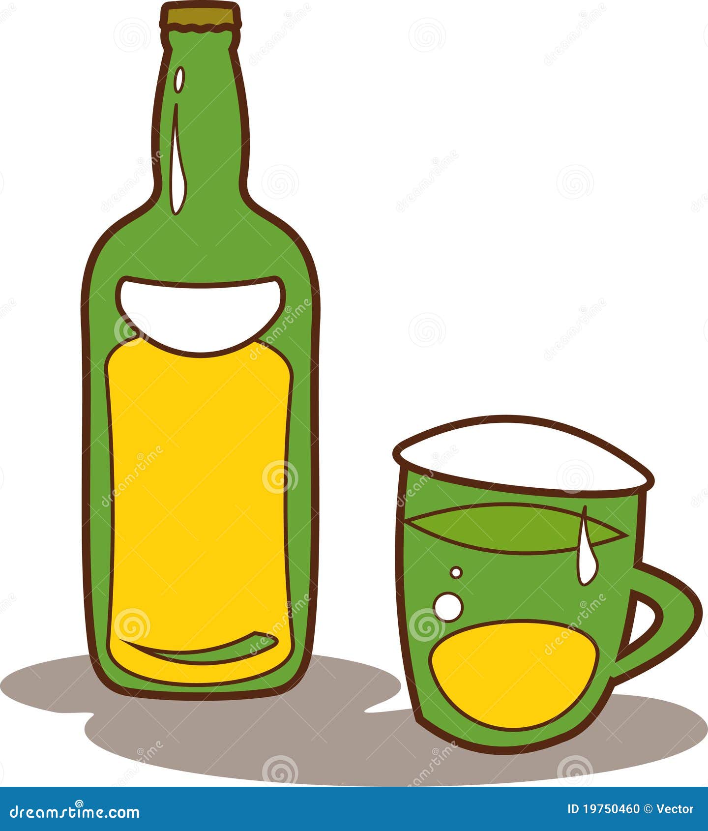 Download Vector Bottle Of Beer And Beer Mug Illustration Stock ...