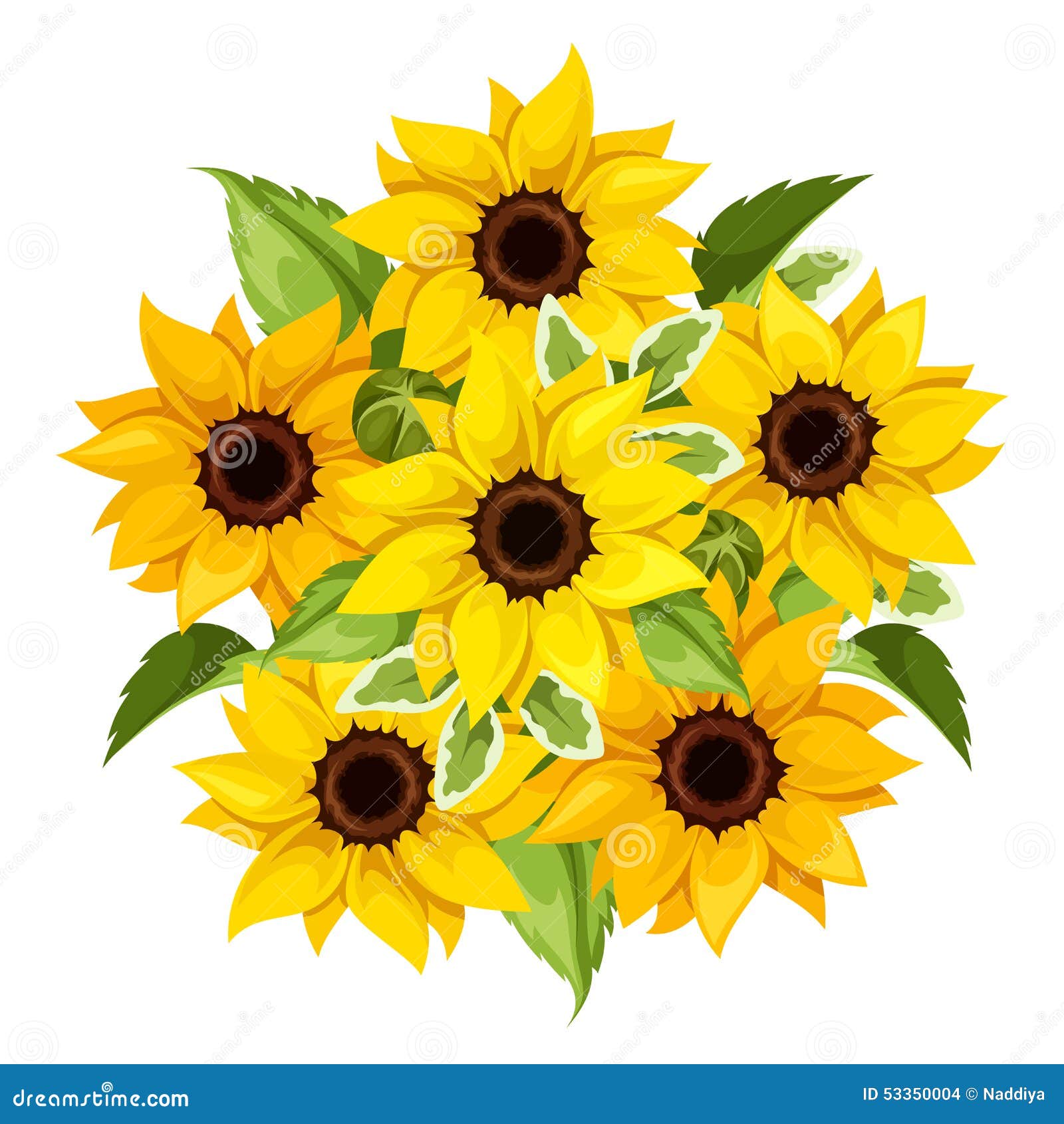  bouquet of sunflowers.  .
