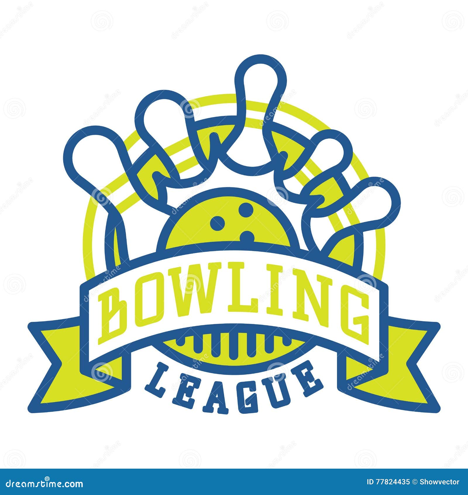 Vector Set Of Bowling Logos, Bowling Logo Emblems And Bowling Logo ...