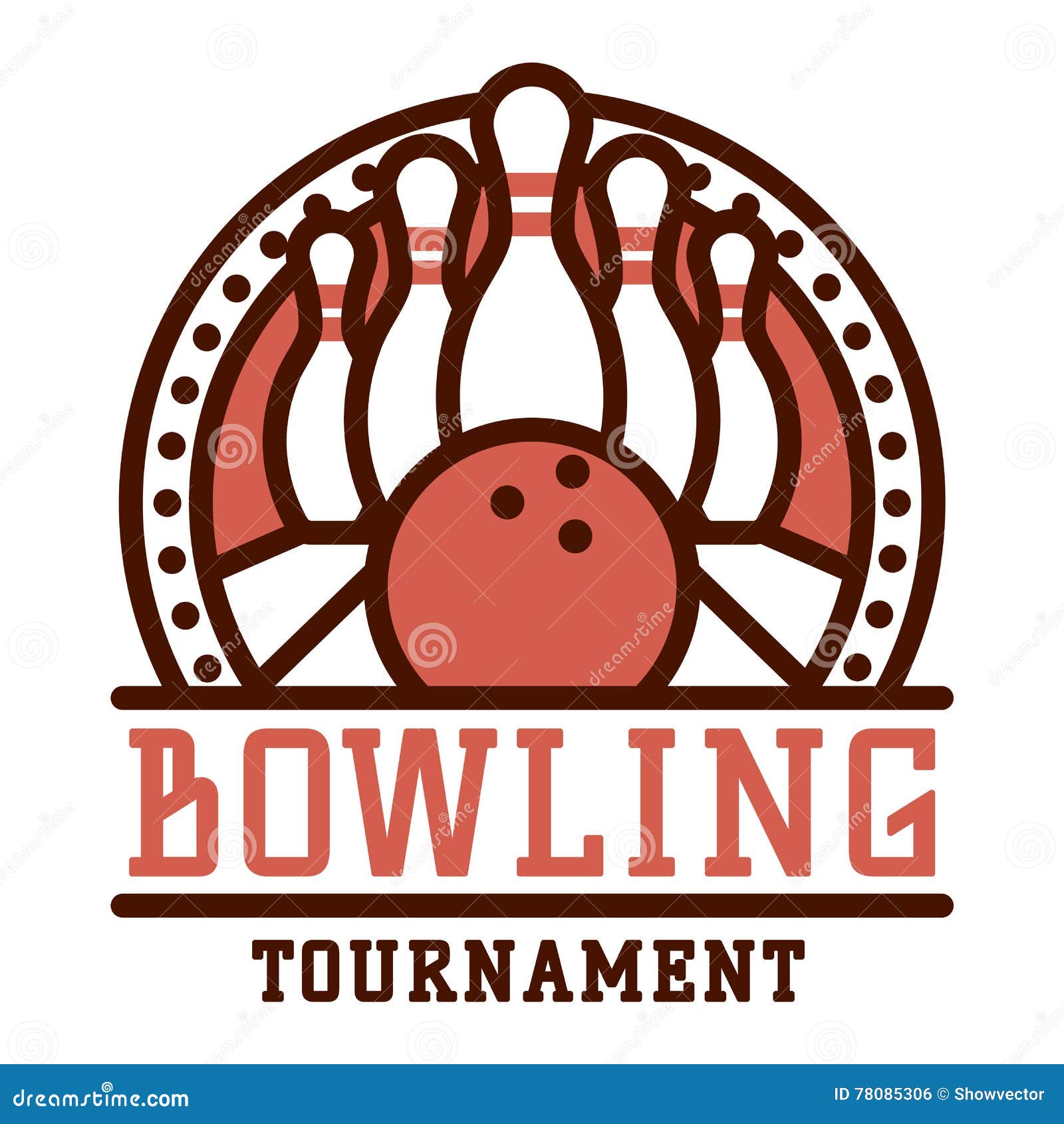 Vector Bowling Logo Emblems. Stock Vector - Illustration of competition ...