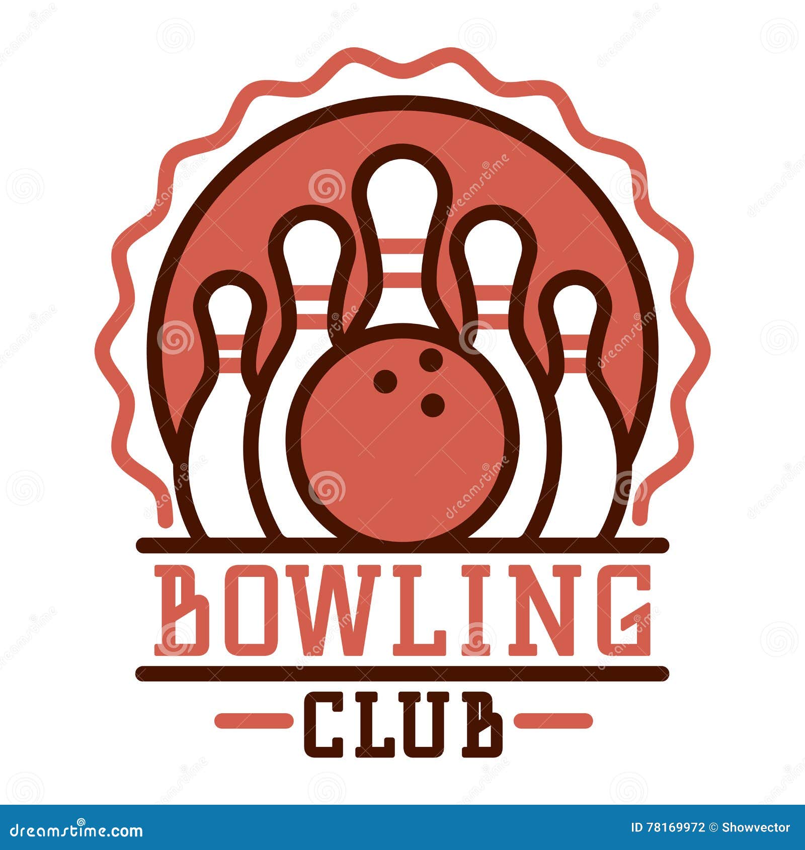 Vector Bowling Logo Emblems. Stock Vector - Illustration of equipment ...