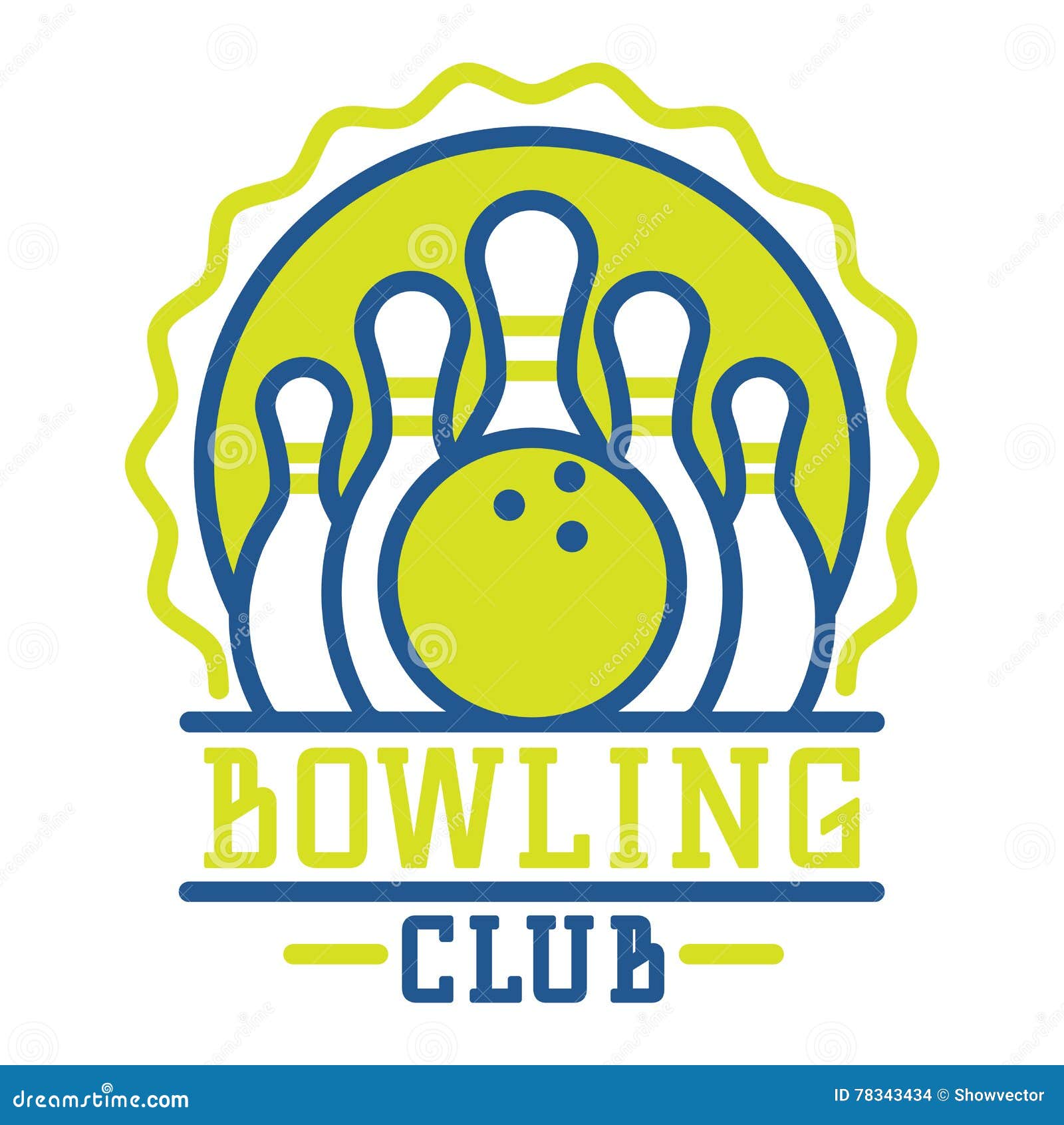 Vector Bowling Logo Emblems. Stock Vector - Illustration of banner ...