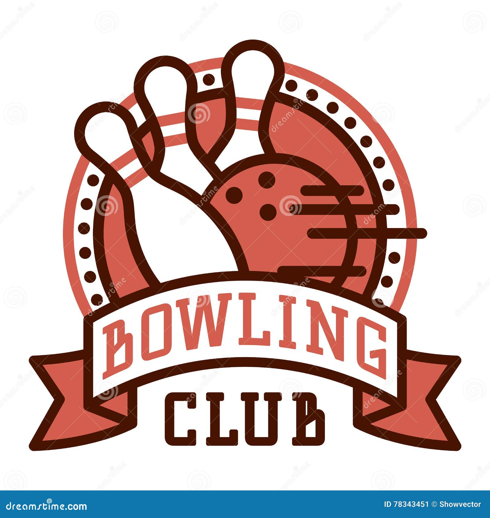 Vector Bowling Logo Emblems. Stock Vector - Illustration of concept ...