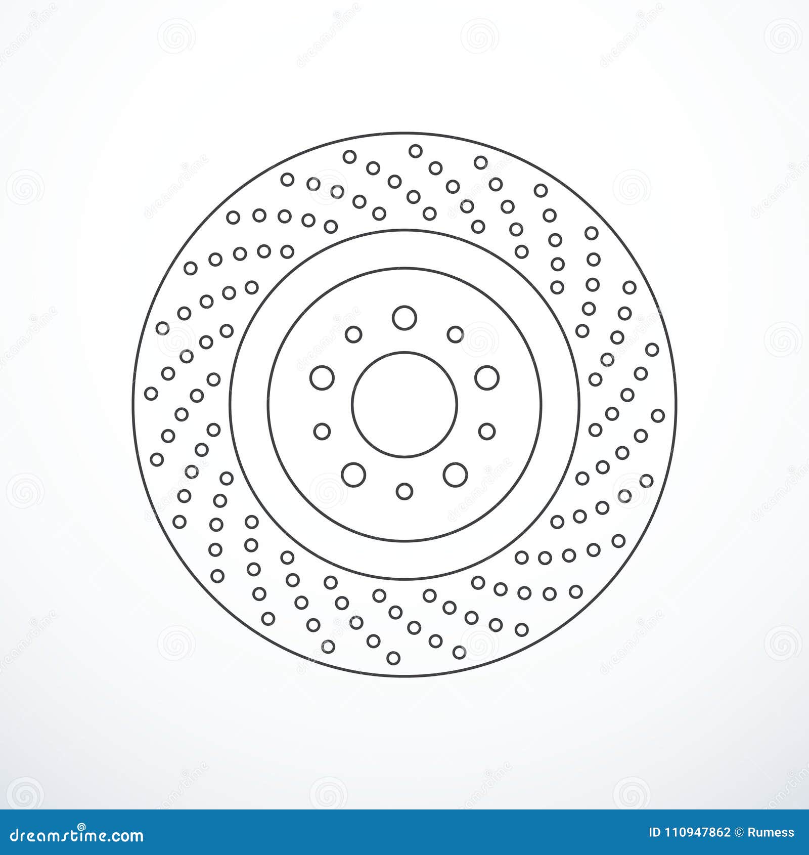 Vector brake disc icon stock vector. Illustration of front 110947862