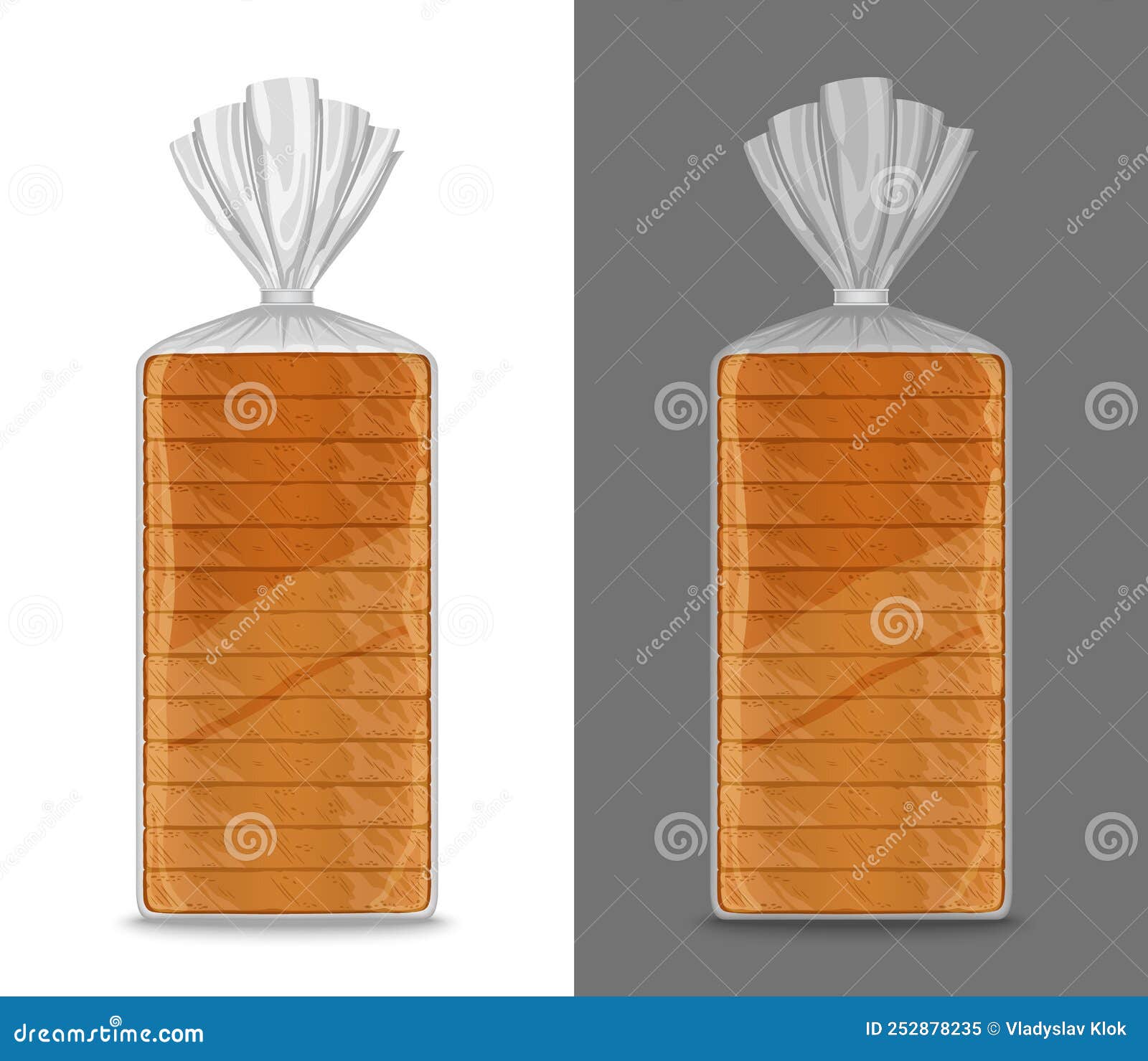 Vector Bread Packaging Mockup Stock Vector Illustration of isolated, container 252878235