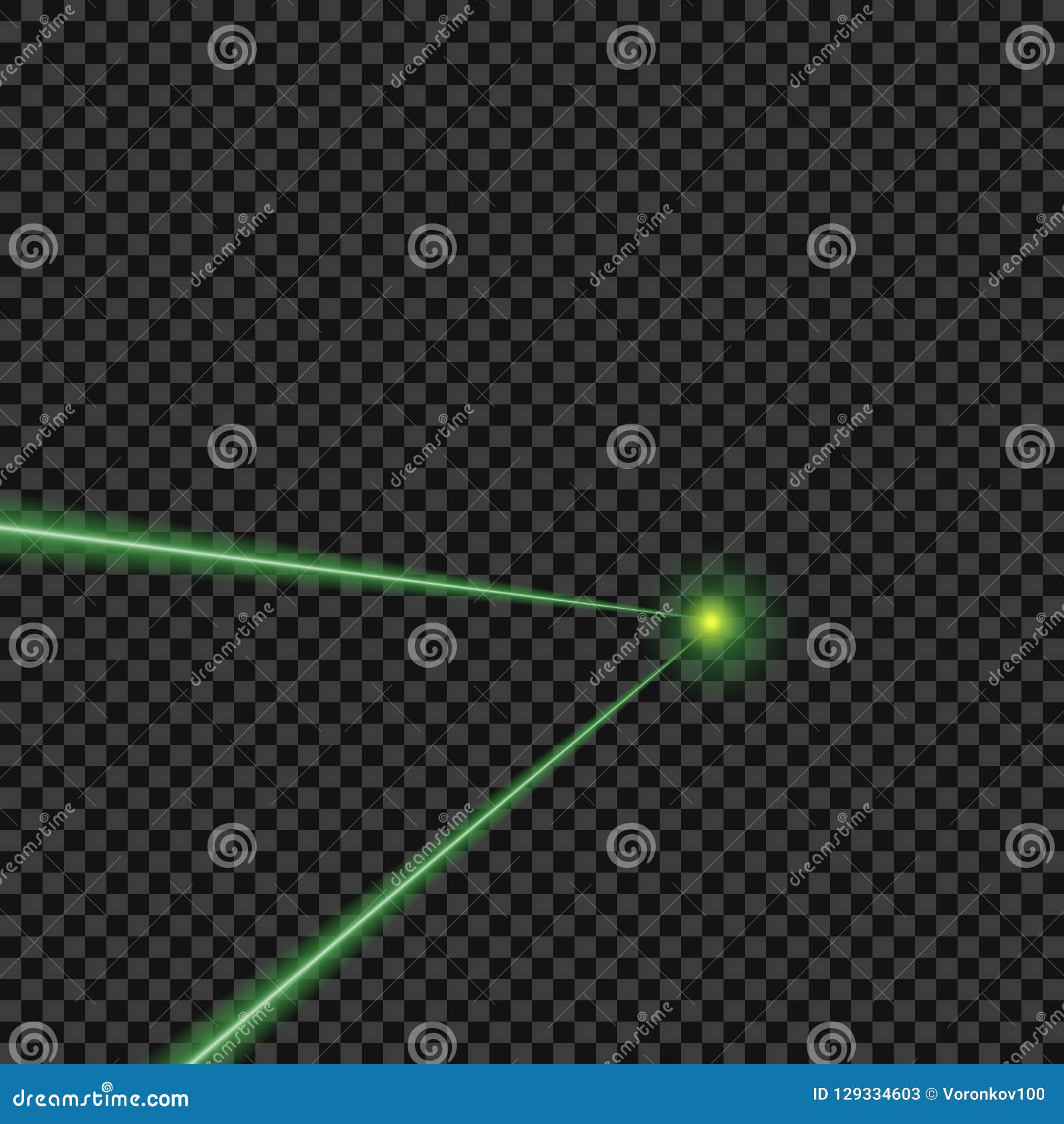 Vector Bright, Green, Laser Beams on Isolated Transparent Background