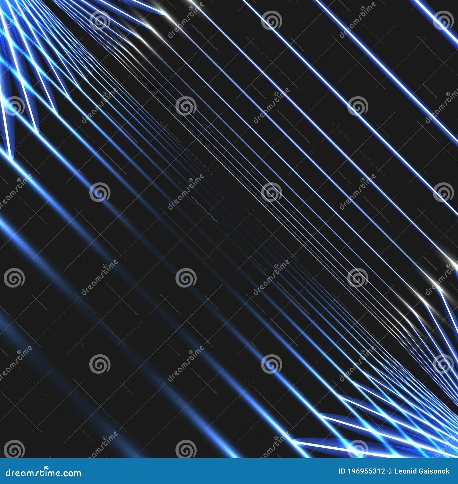 Vector Bright Lines on Dark Background Stock Illustration