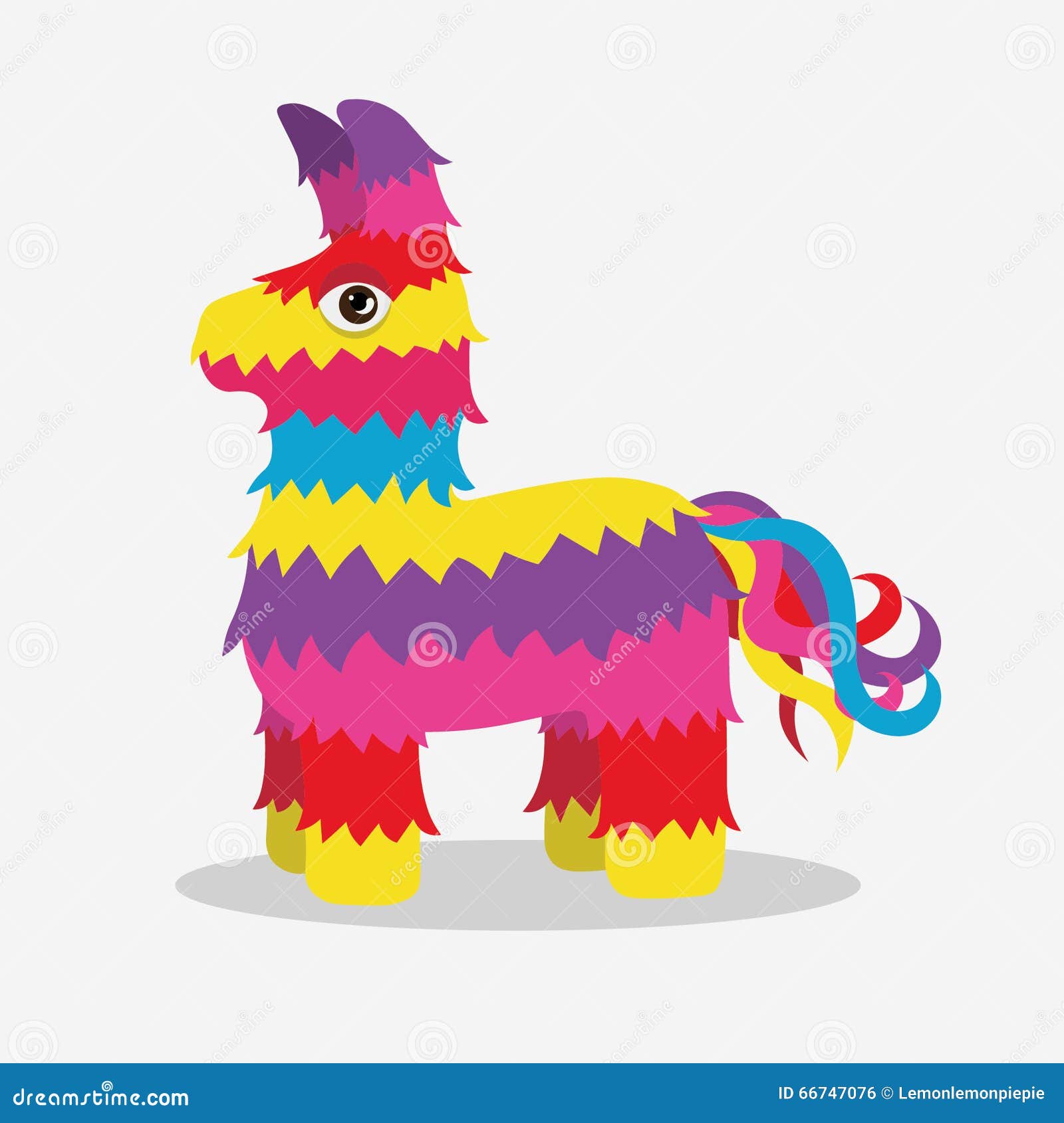  bright striped colorful pinata